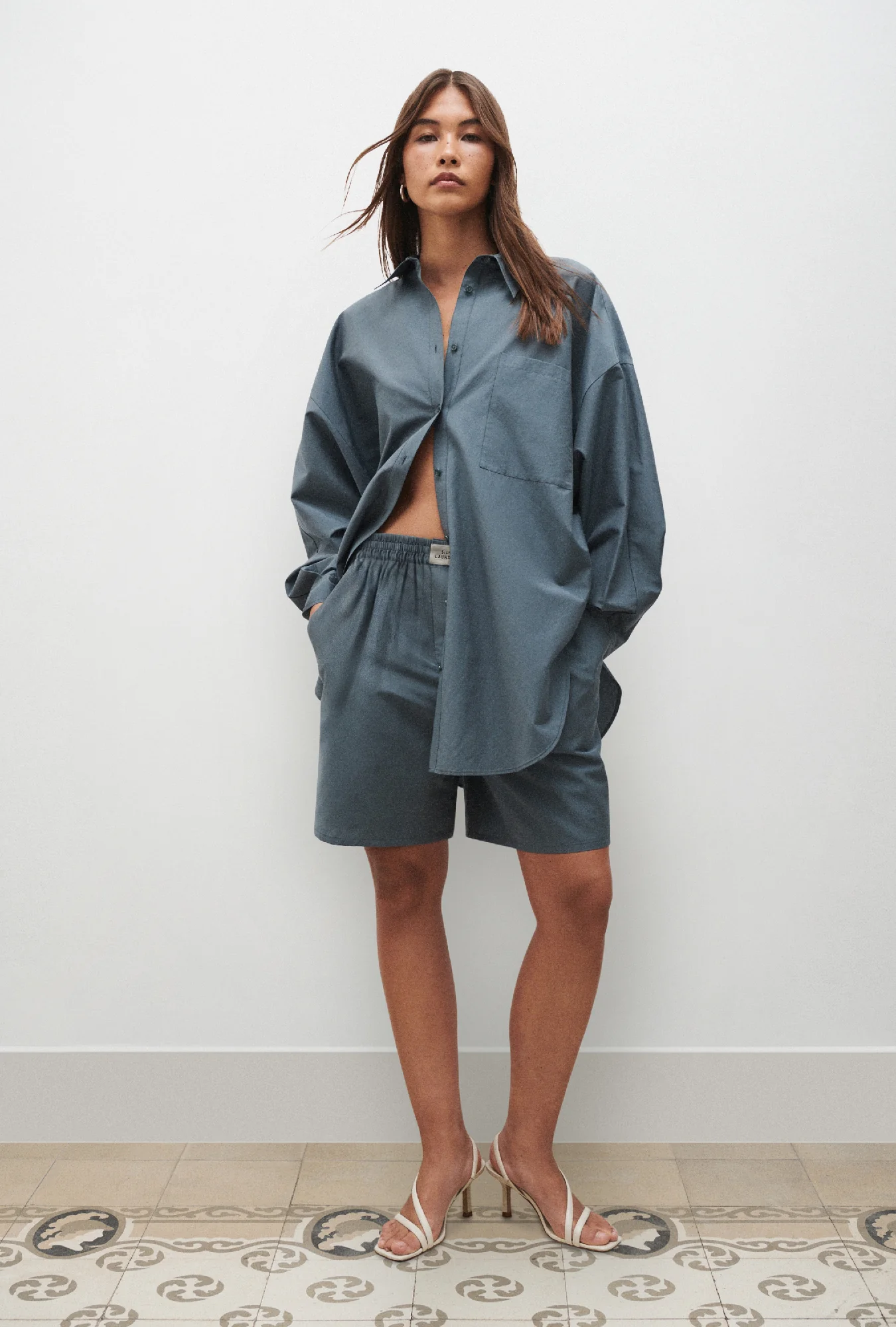 Cotton Silk Boxers Slate - Image 2