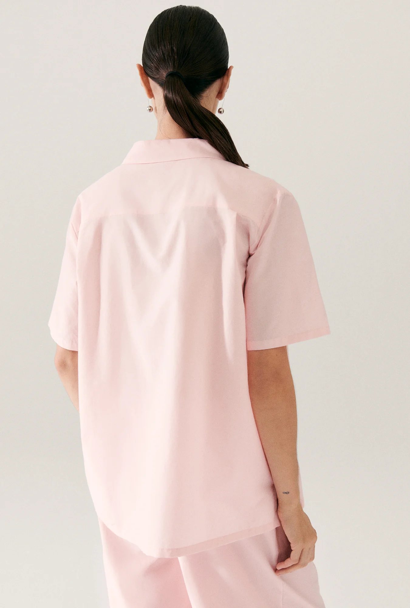 Cotton Silk Camp Shirt Hydrogen - Image 3