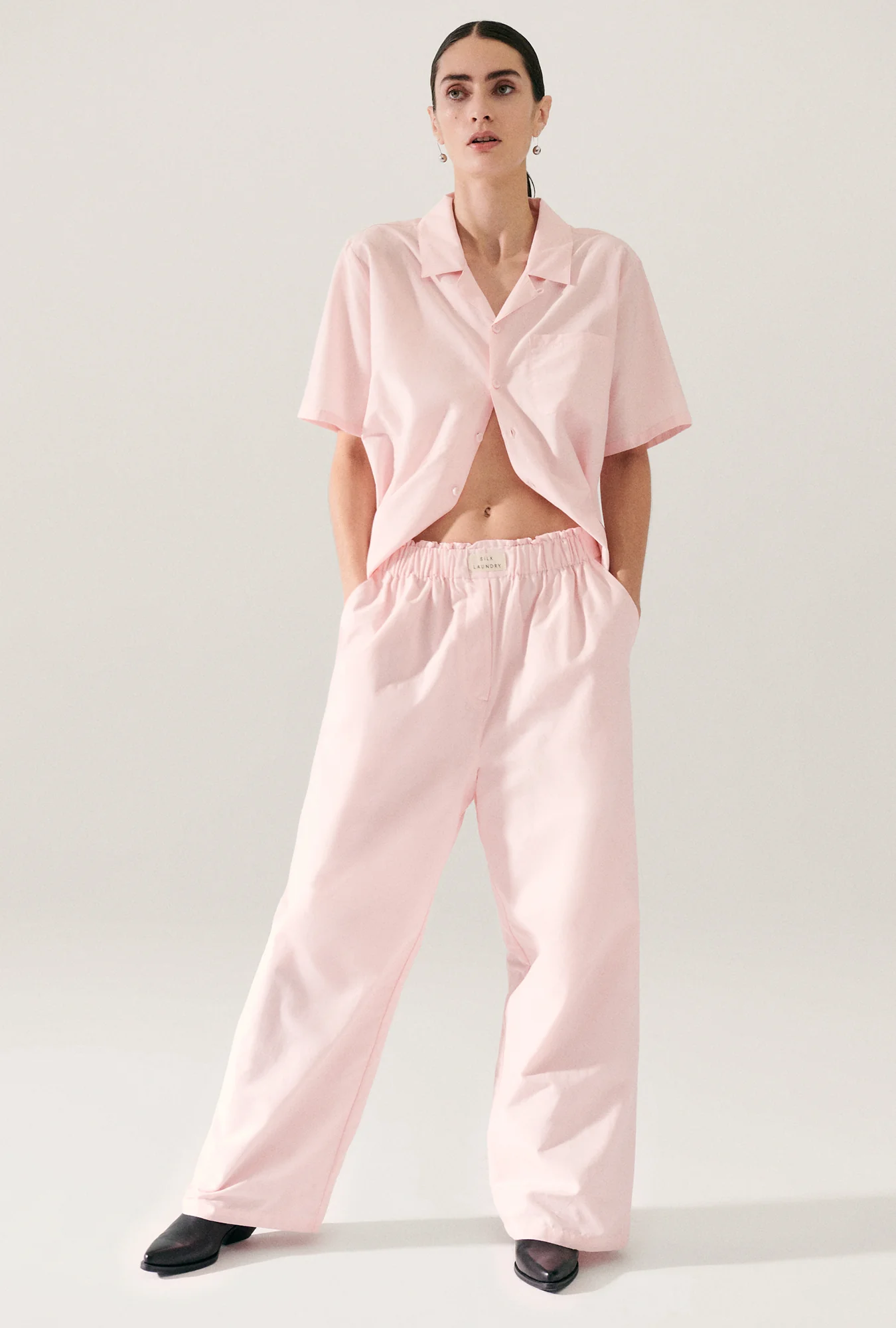 Cotton Silk Camp Shirt Hydrogen - Image 5