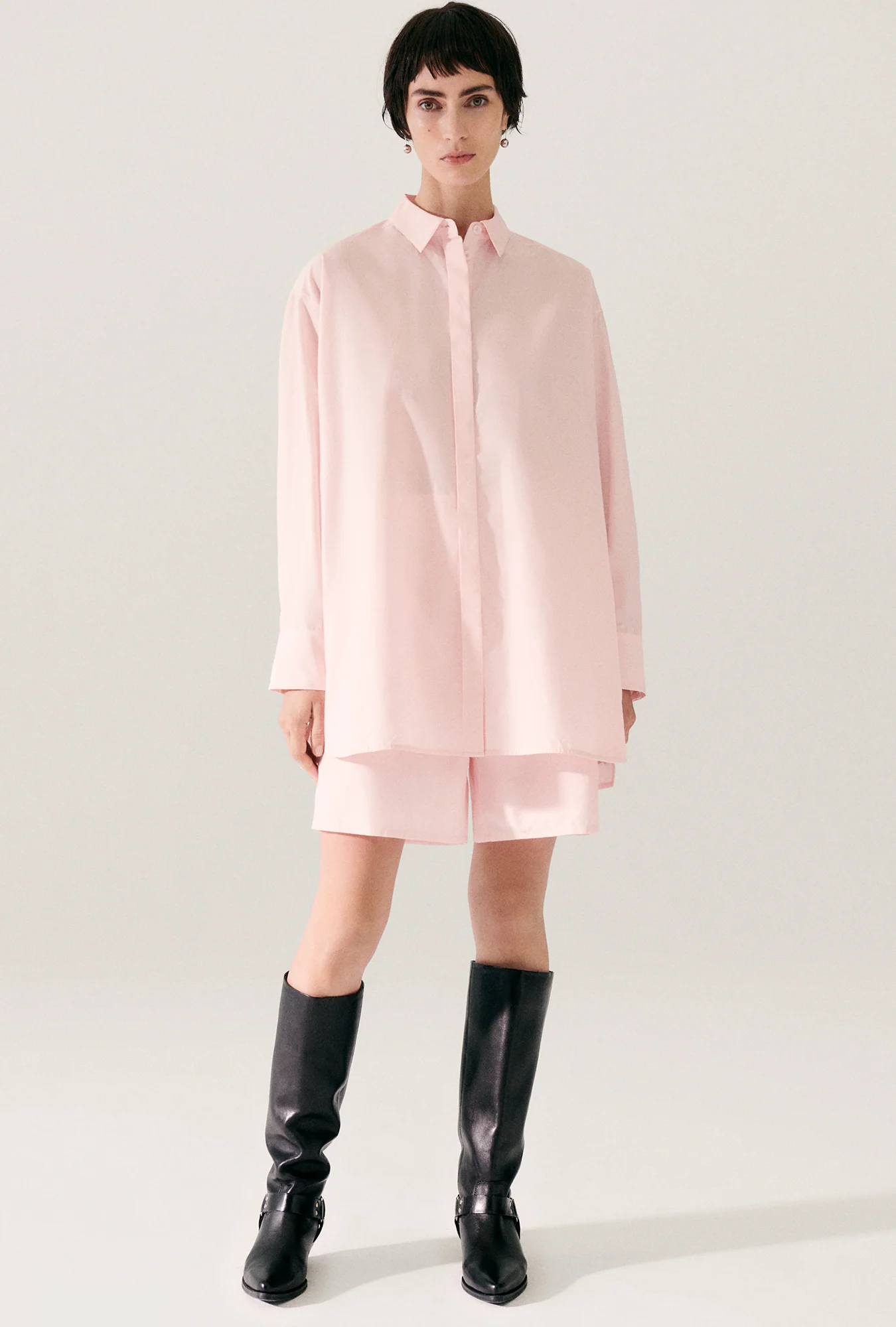 Cotton Silk Morning Shirt Hydrogen - Image 2
