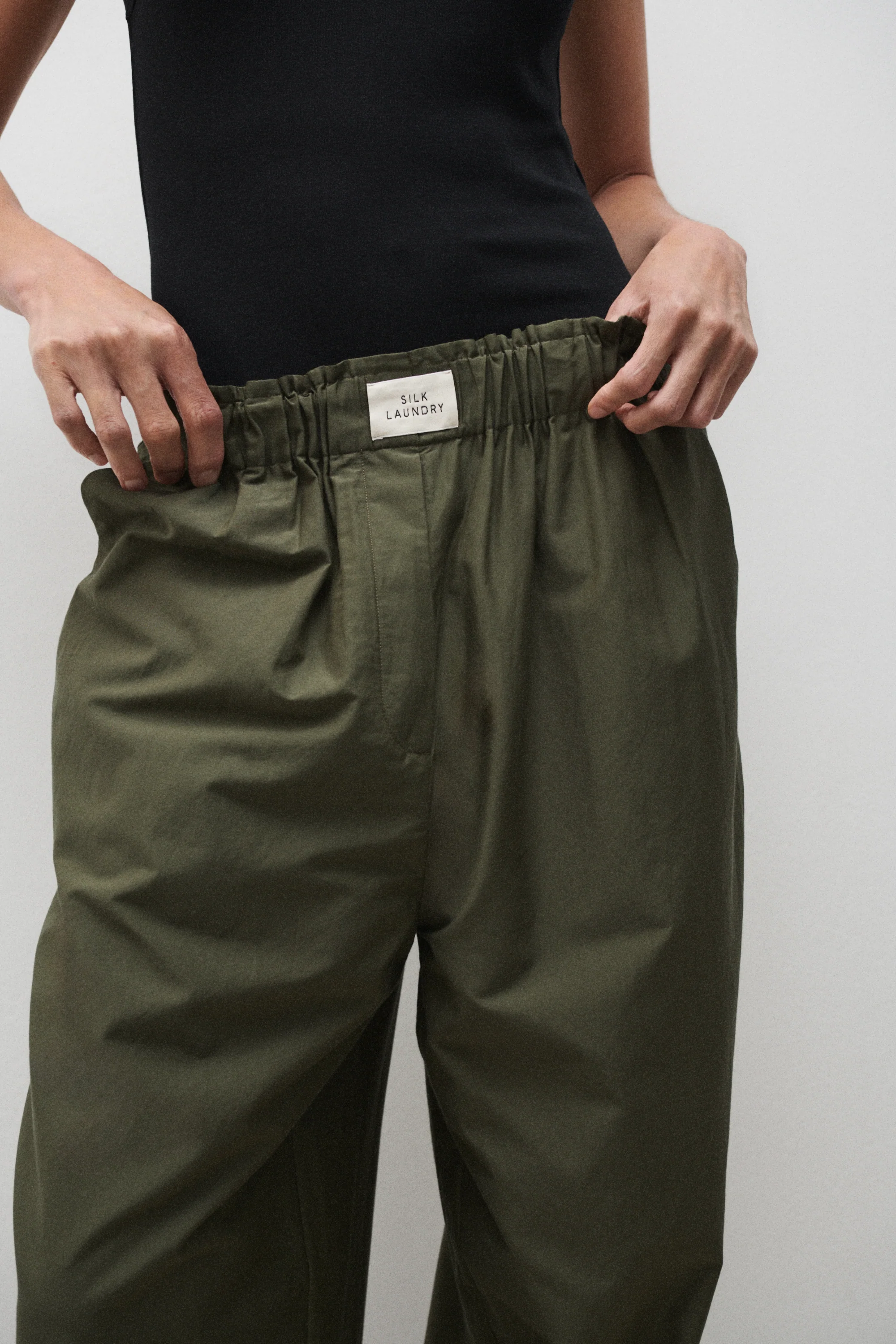 Cotton Silk Paper Bag Pants Pine - Image 5