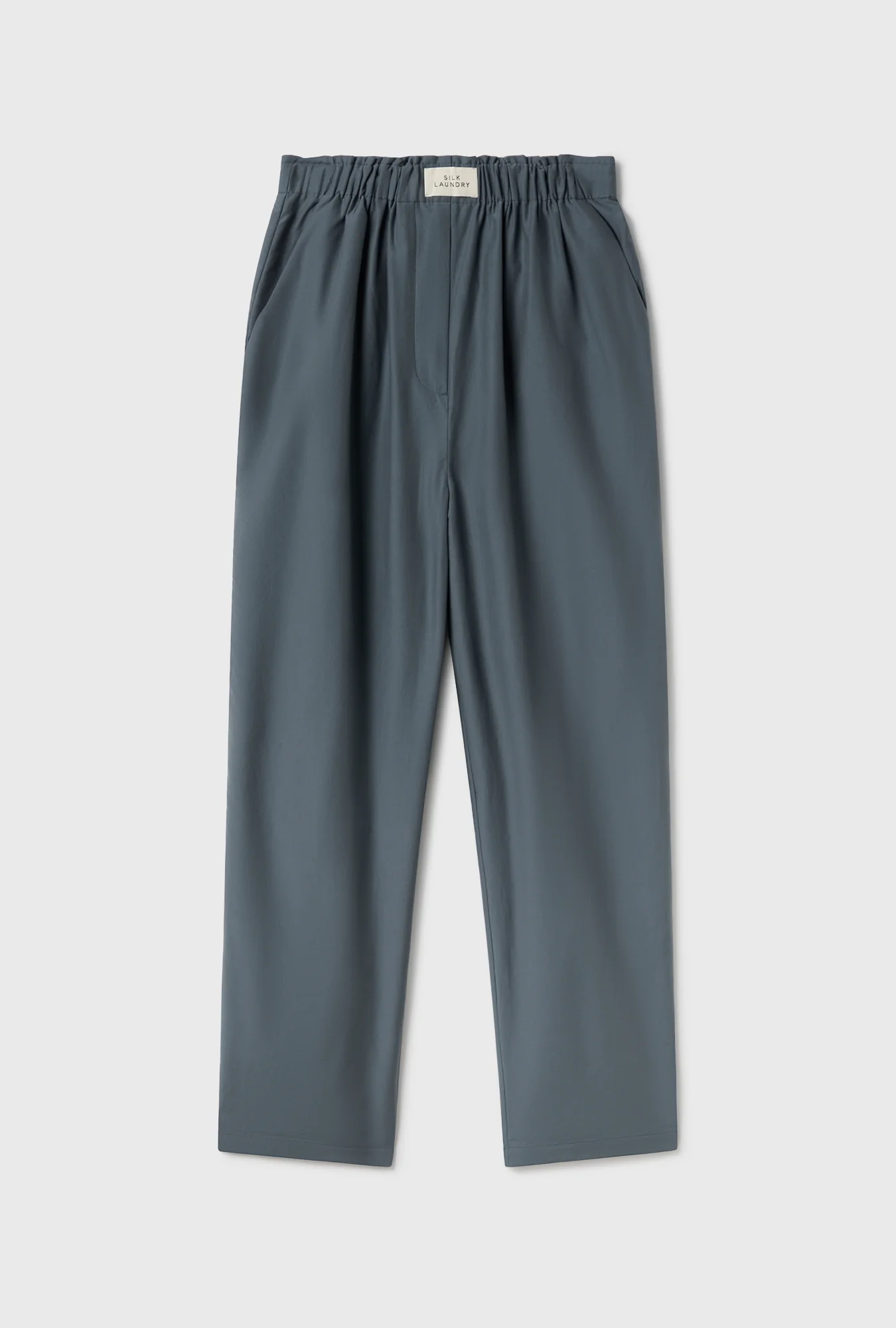 Cotton Silk Paper Bag Pants Slate