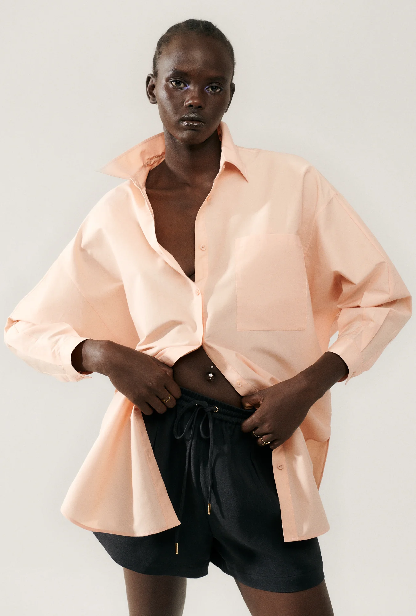 Cotton Silk Round Shirt Daybreak - Image 2