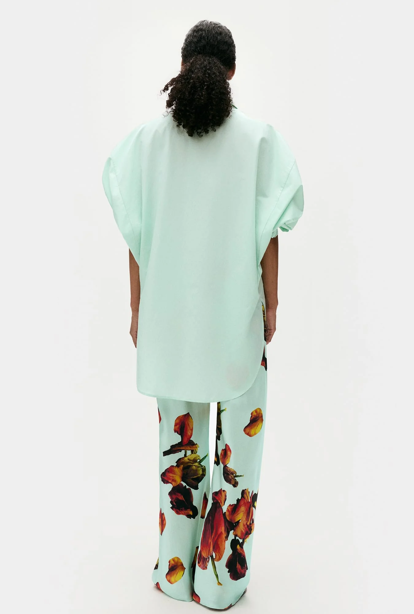 Cotton Silk Round Shirt Dew - Image 3
