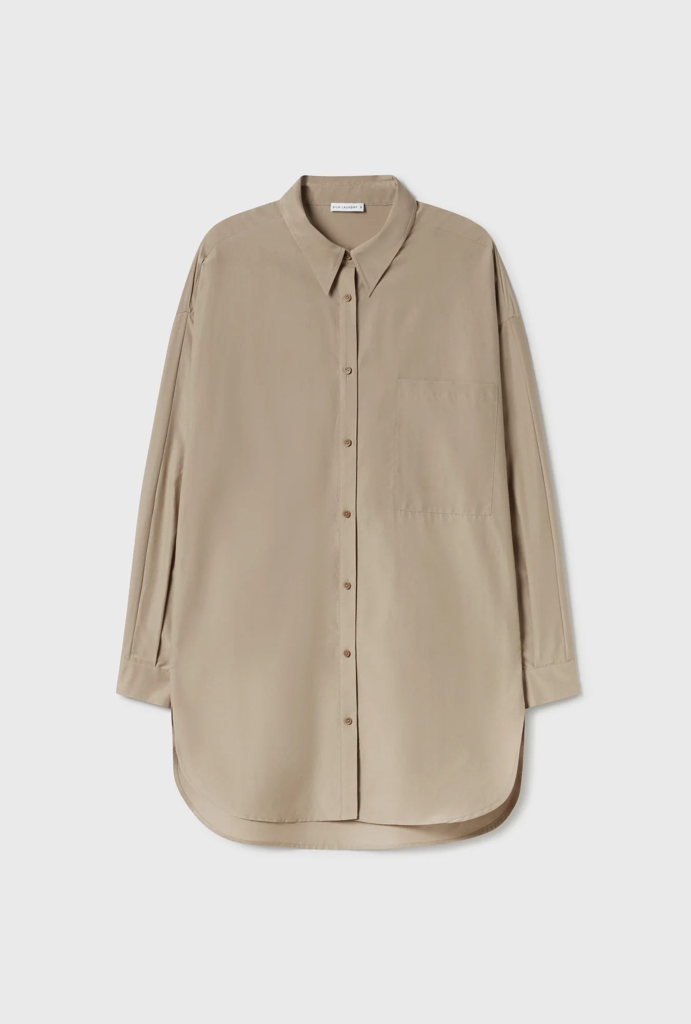Cotton Silk Round Shirt Graphite