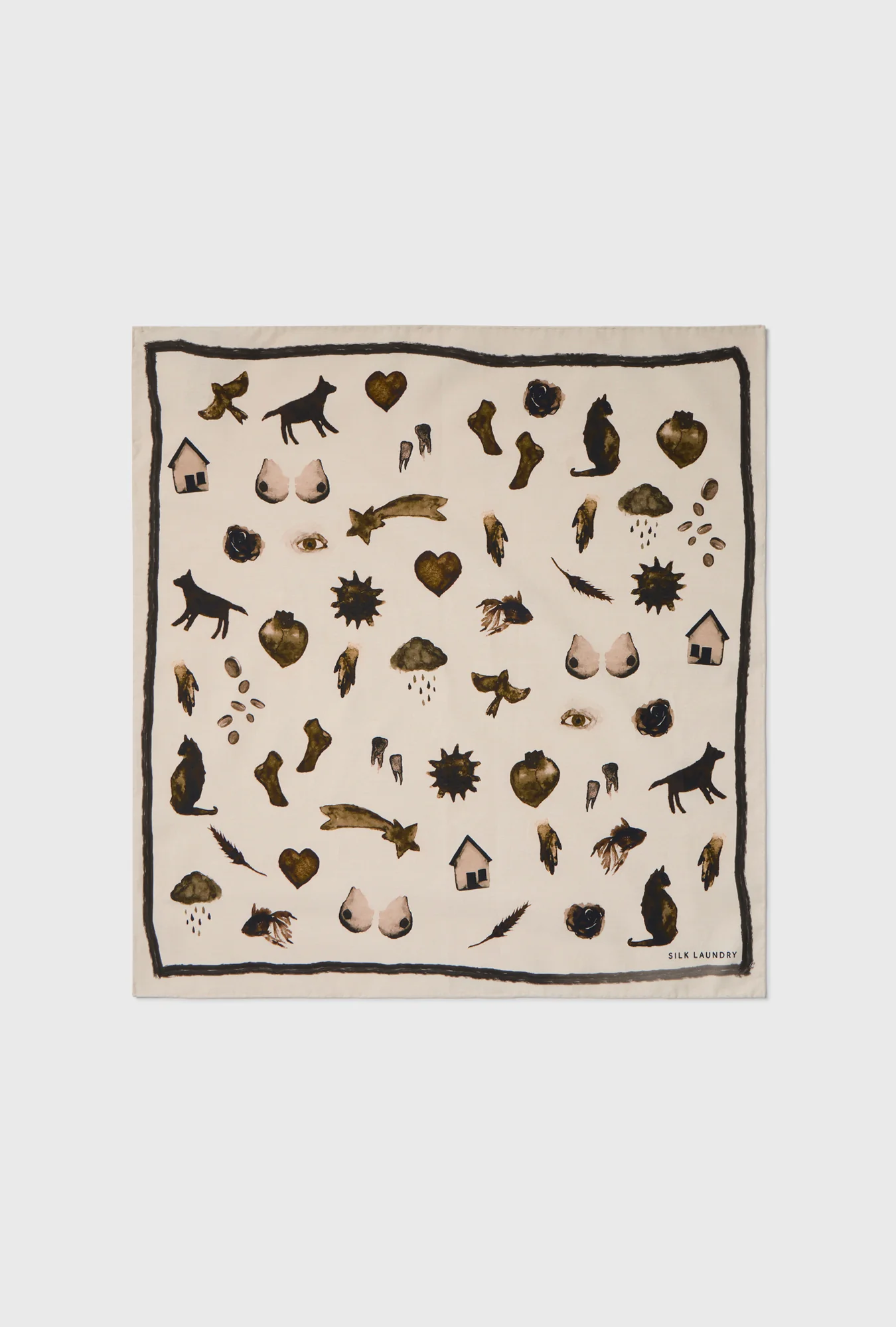 Cotton Silk Scarf Miracles Hazelnut