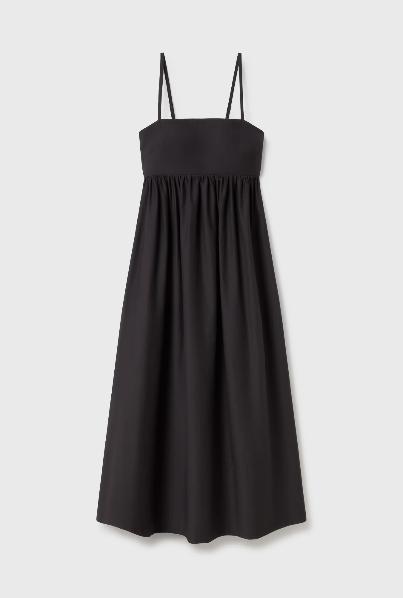 Cotton Silk Tulip Dress Black