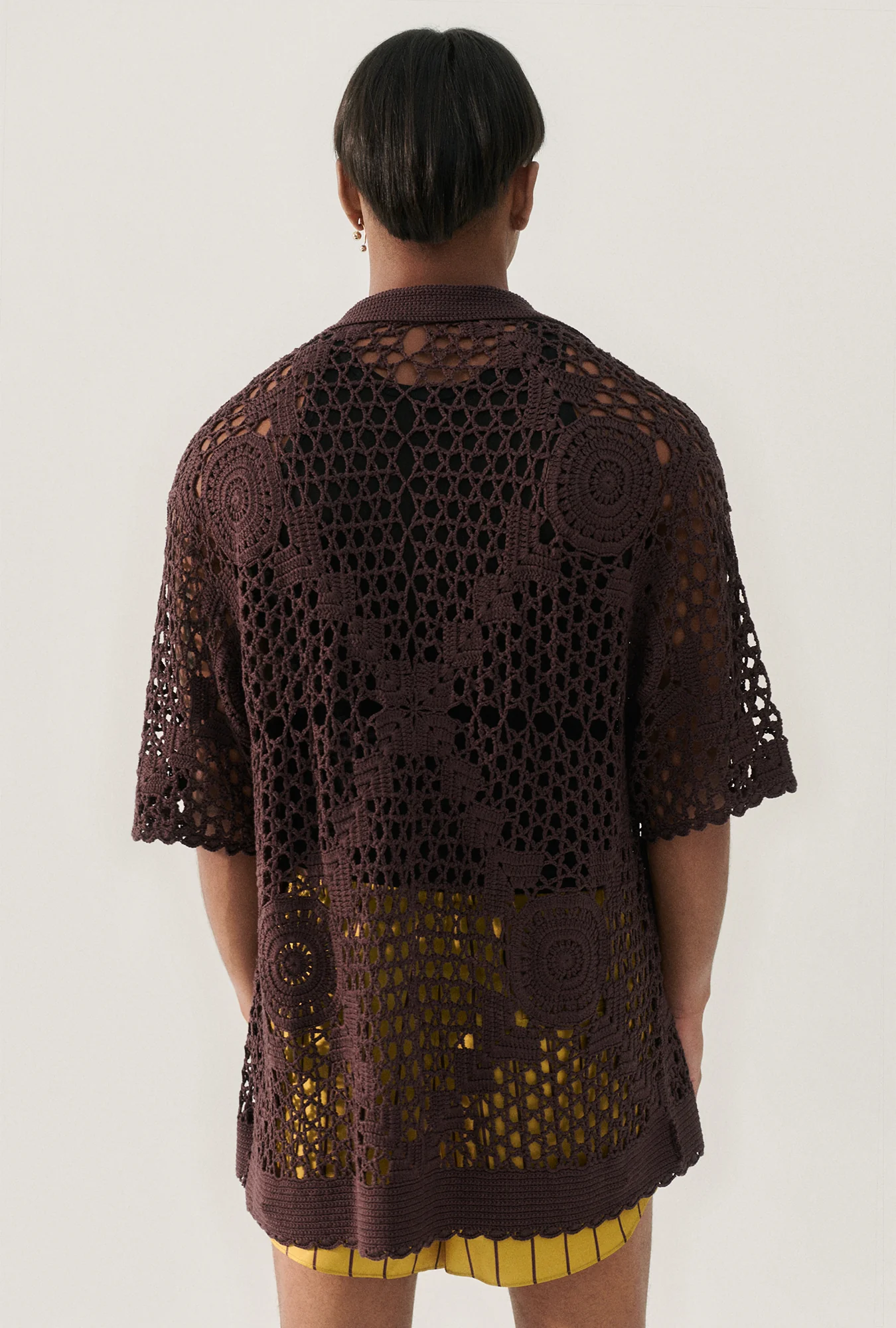 Crochet Grandpa Shirt Cacao - Image 3