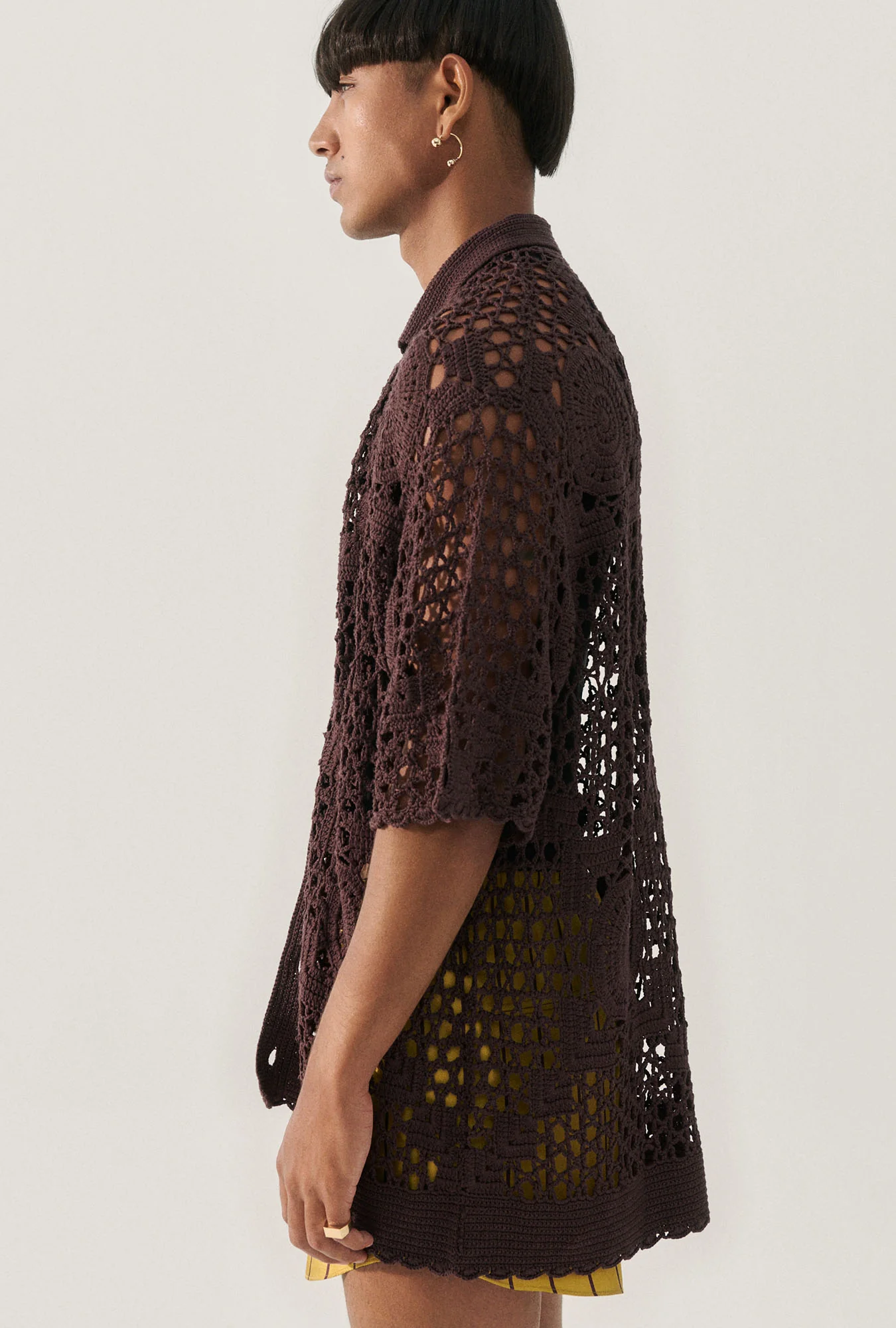 Crochet Grandpa Shirt Cacao - Image 4