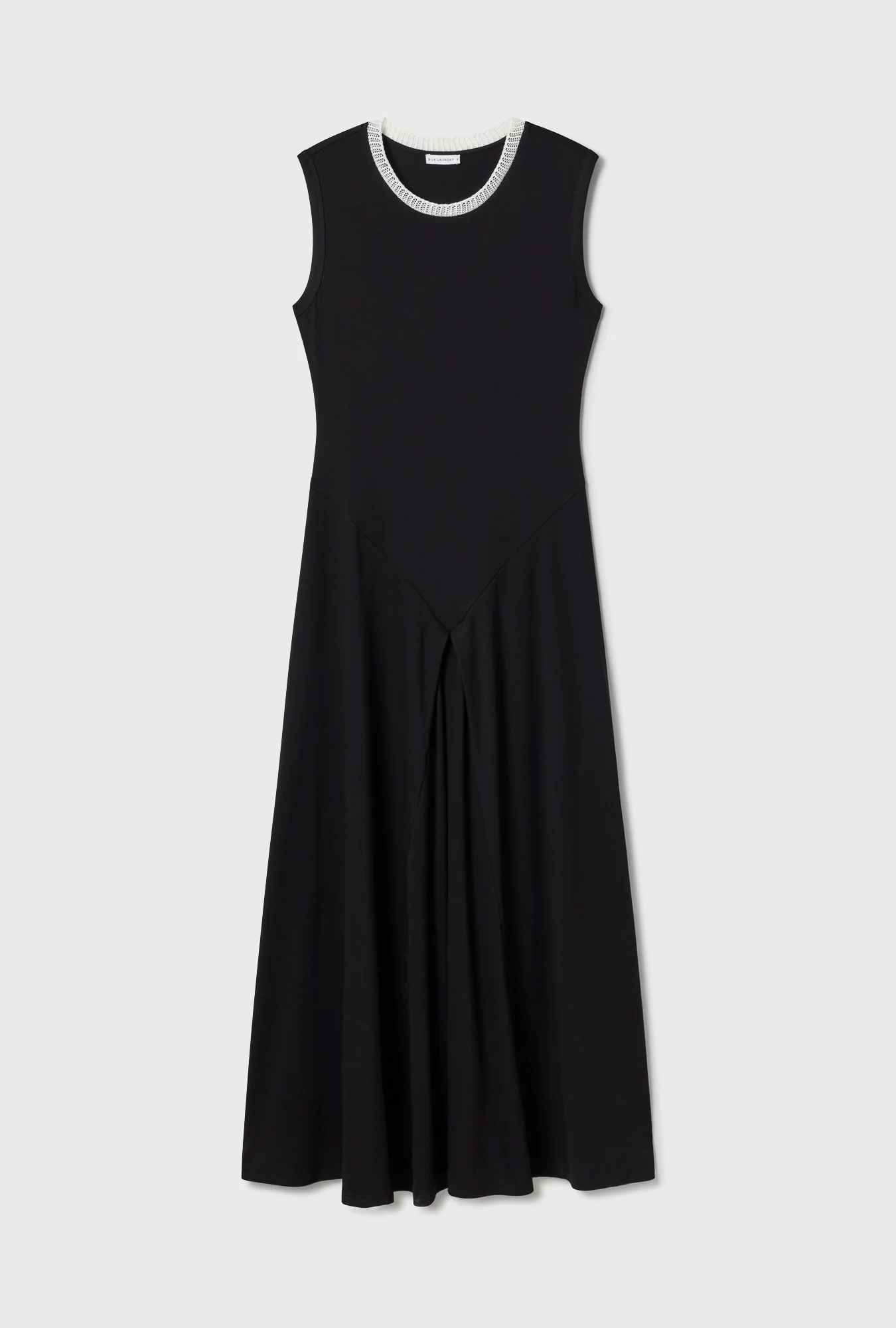 Crochet Trim Dress Black