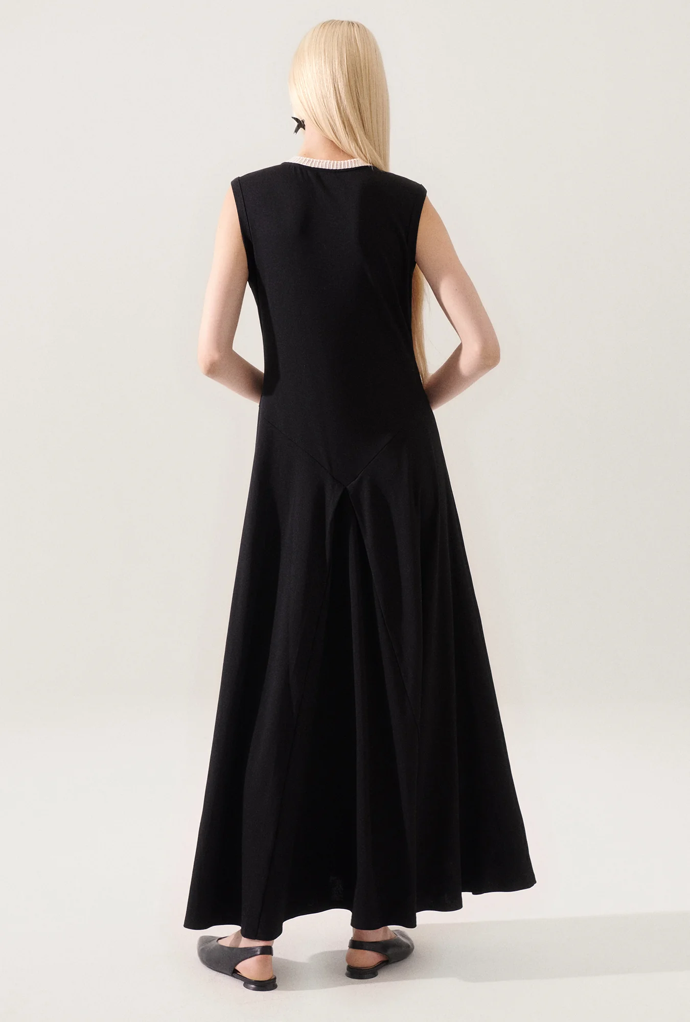 Crochet Trim Dress Black - Image 3