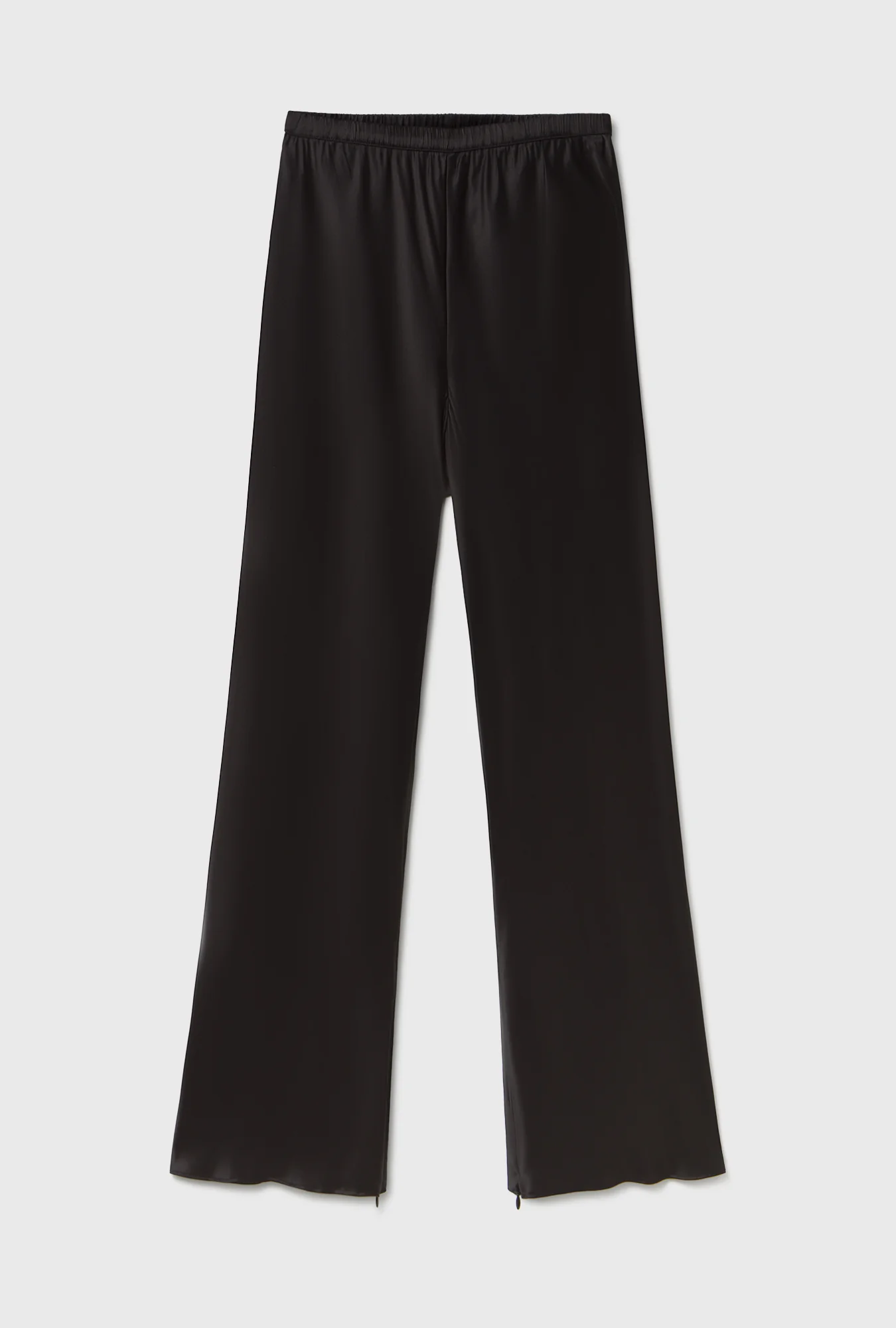 Cropped Bias Cut Pants Black