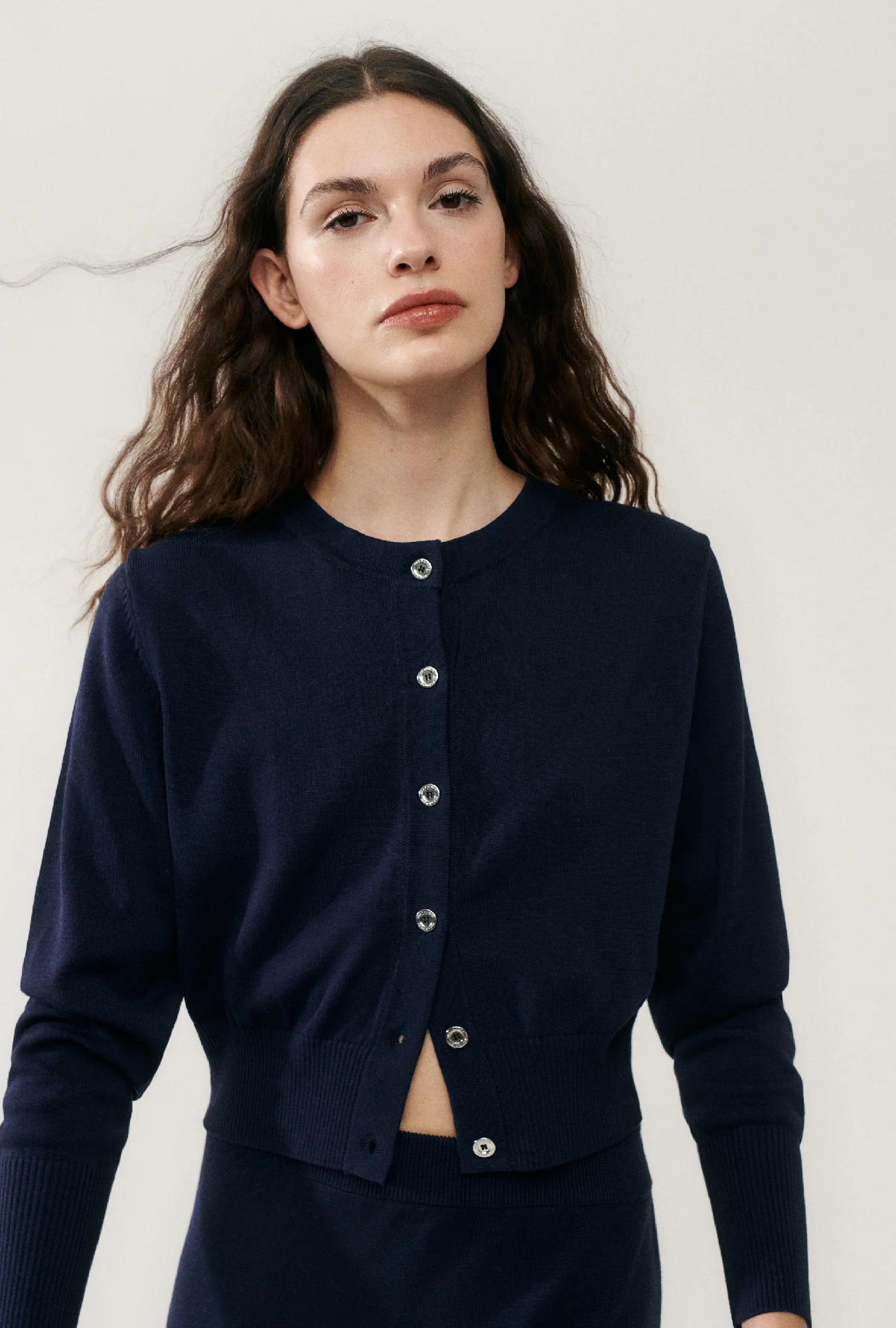 Cropped Cardigan Midnight - Image 6