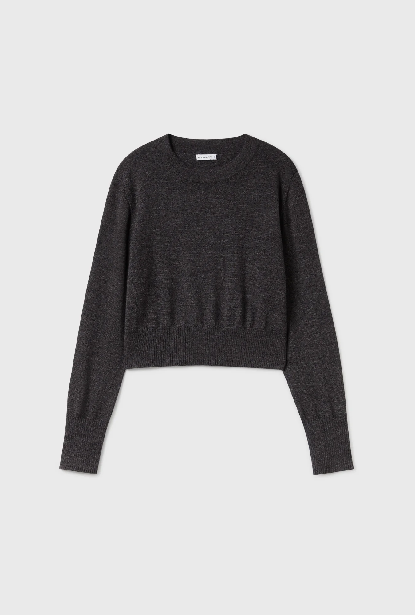 Cropped Crewneck Granite Melange - Image 6