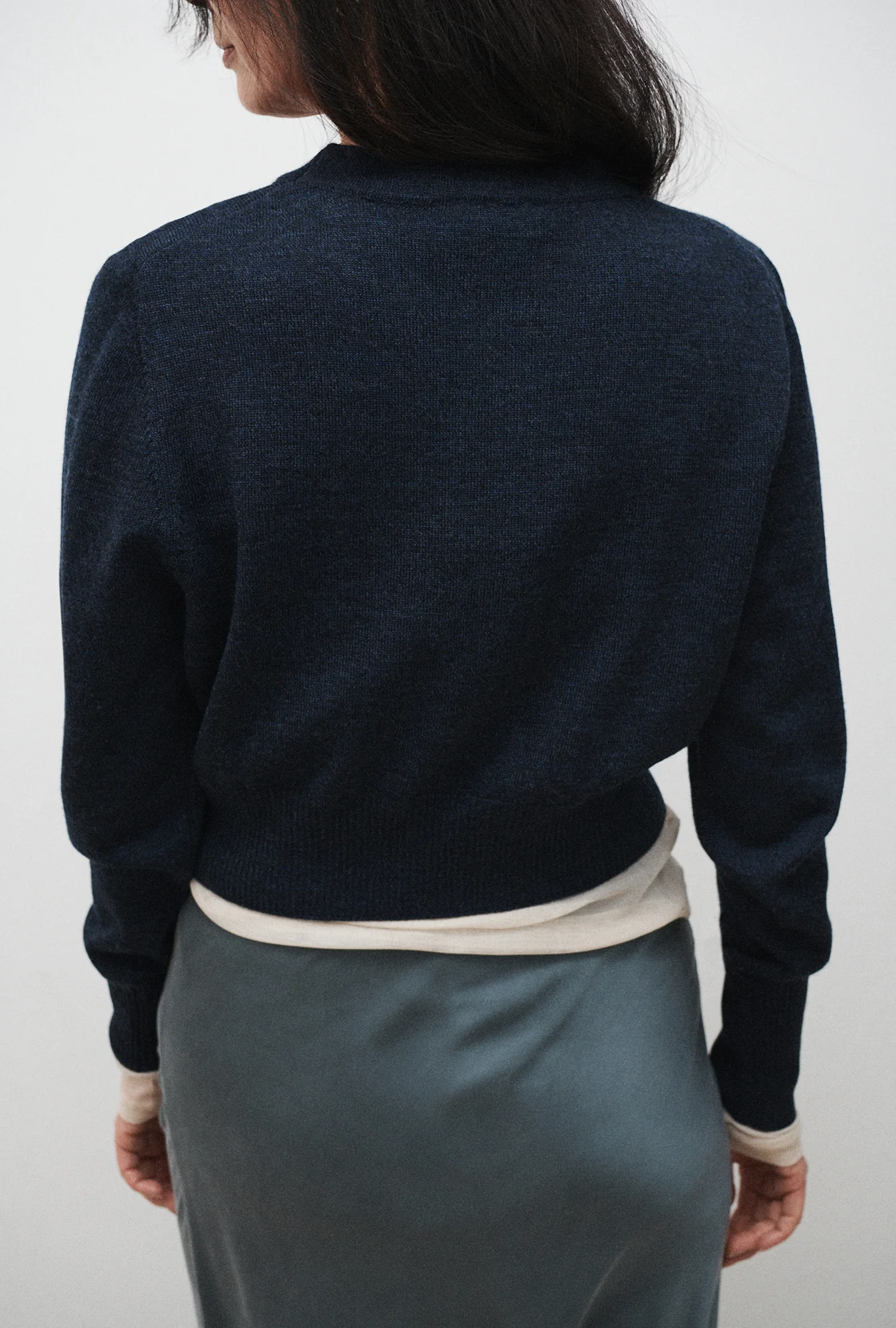 Cropped Crewneck Azul Melange - Image 4