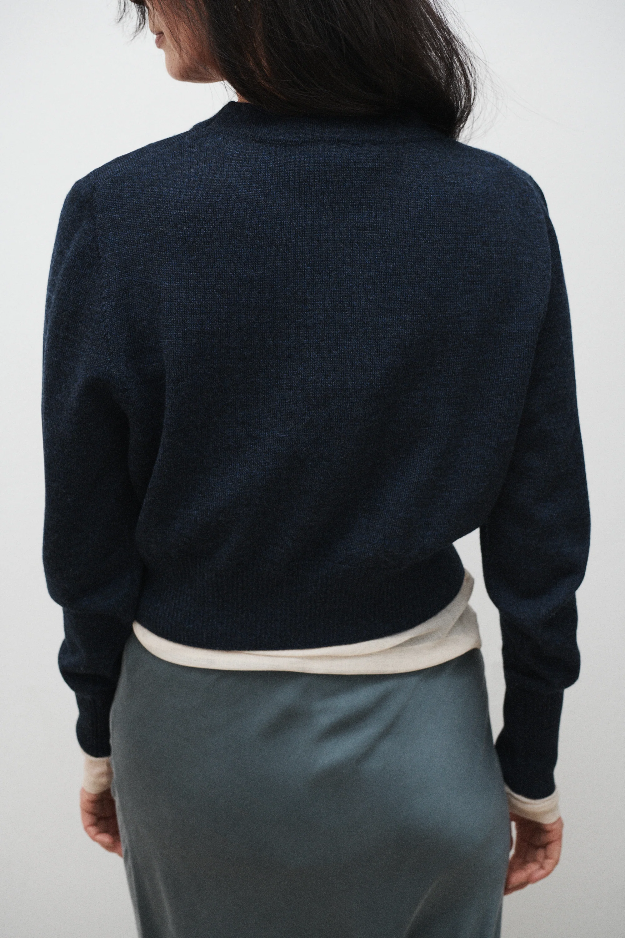 Cropped Crewneck Azul Melange - Image 7