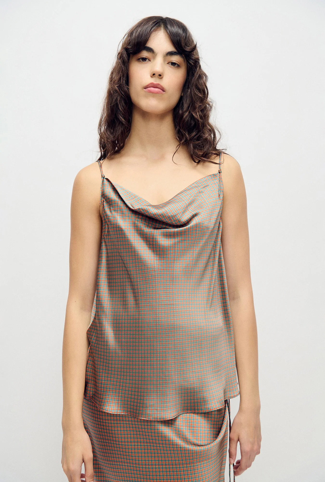 Drape Cami Micro Plaid - Image 3