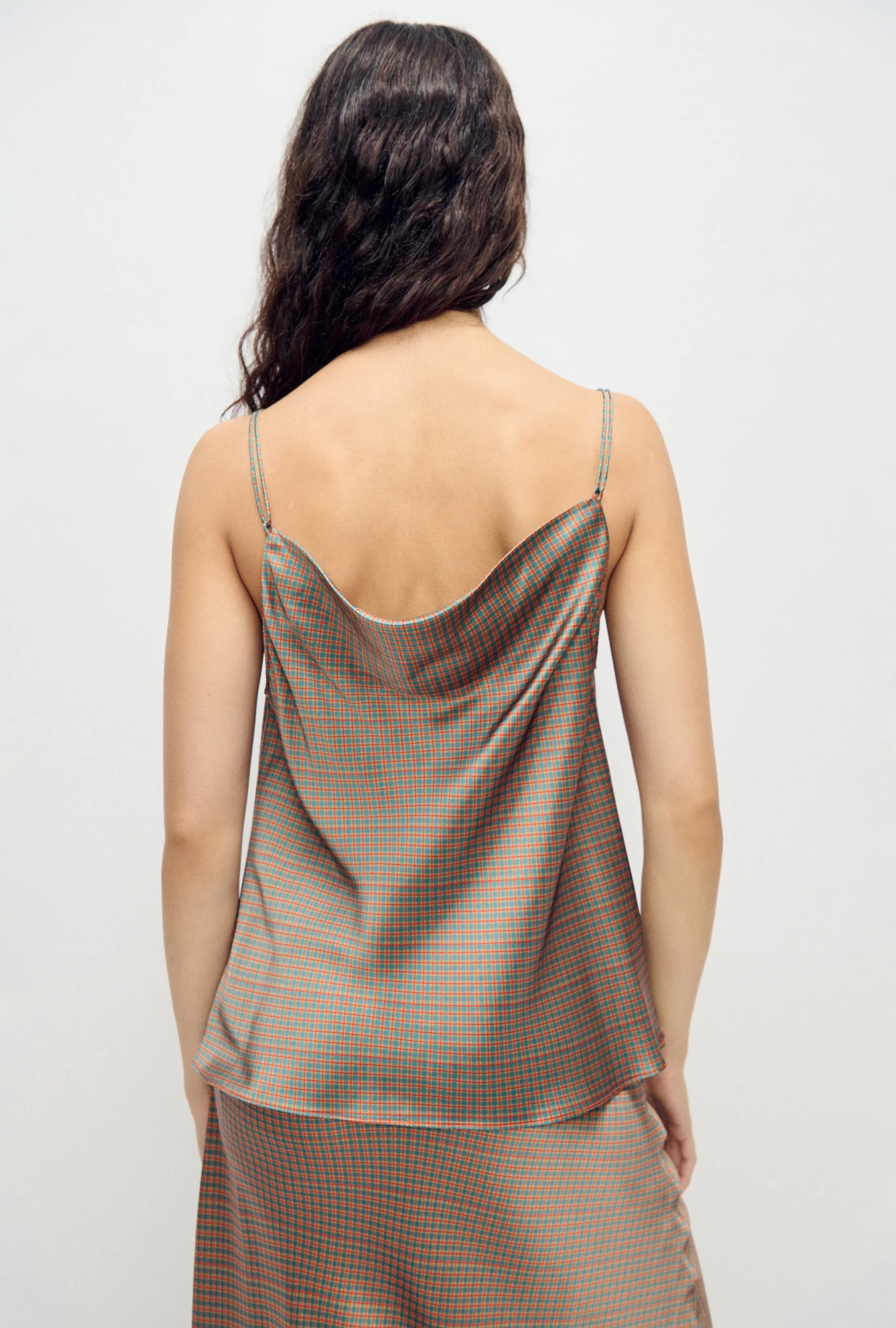 Drape Cami Micro Plaid - Image 4
