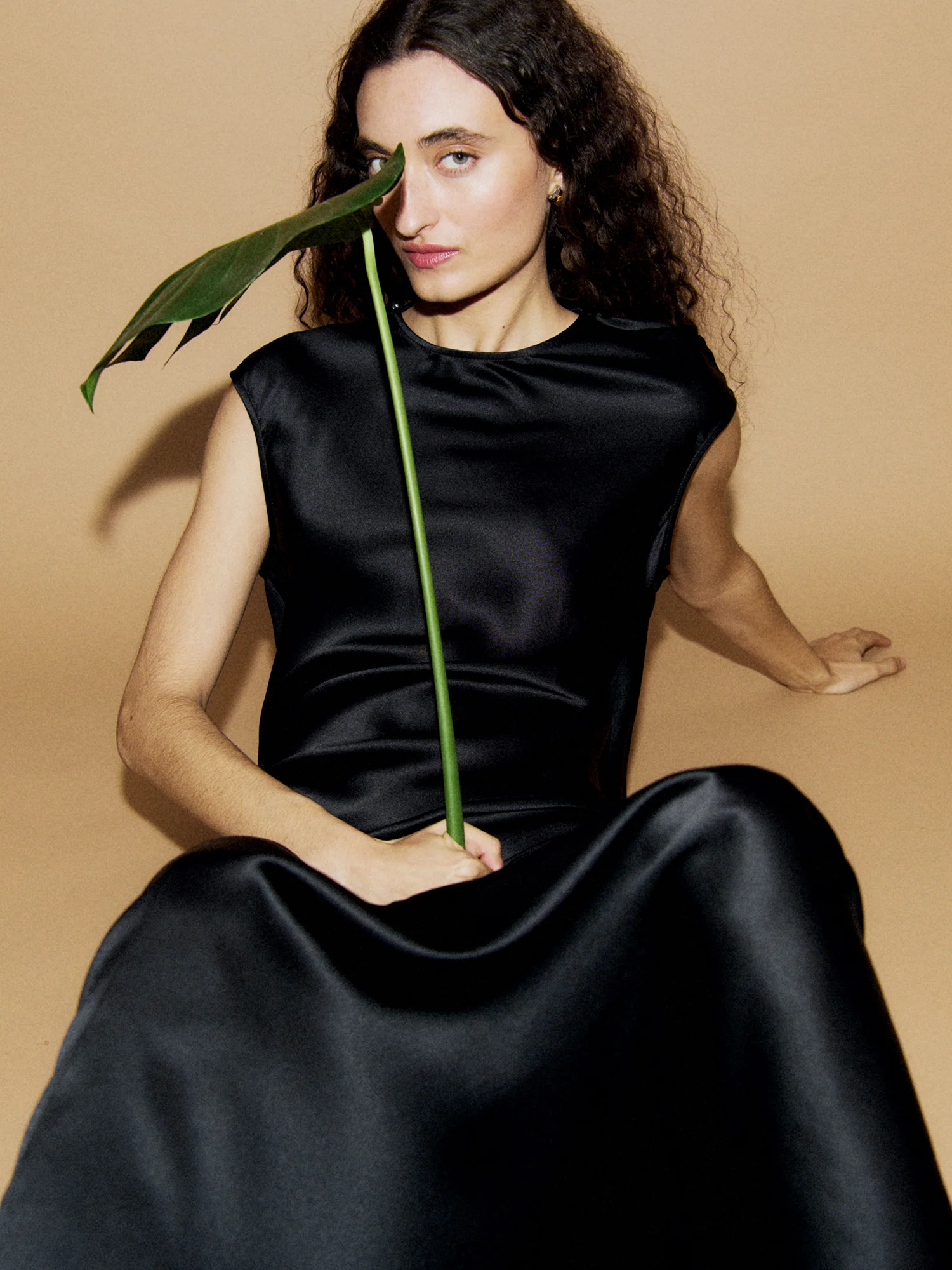 Drape Dress Black - Image 3