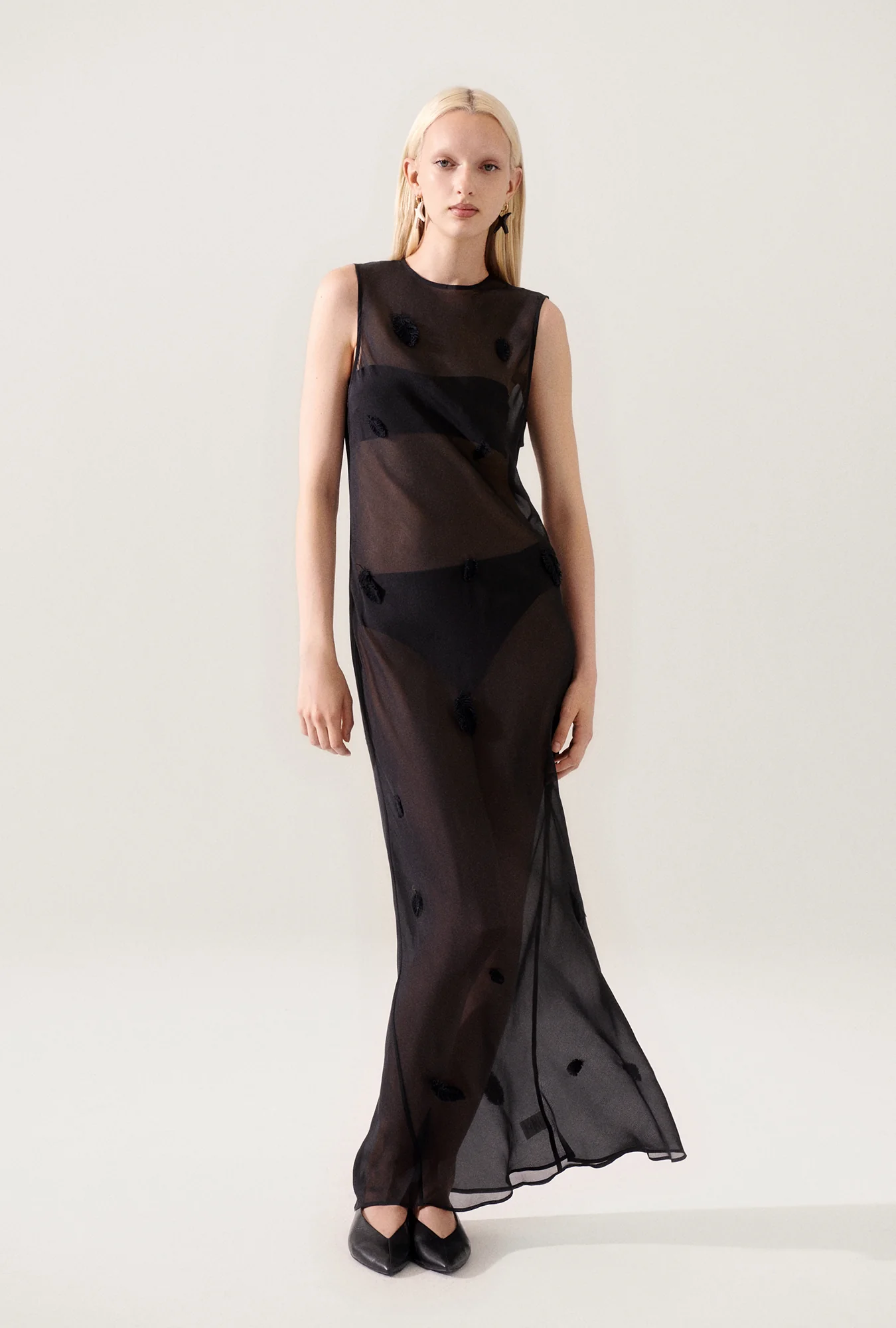 Feather Dress Black - Image 2