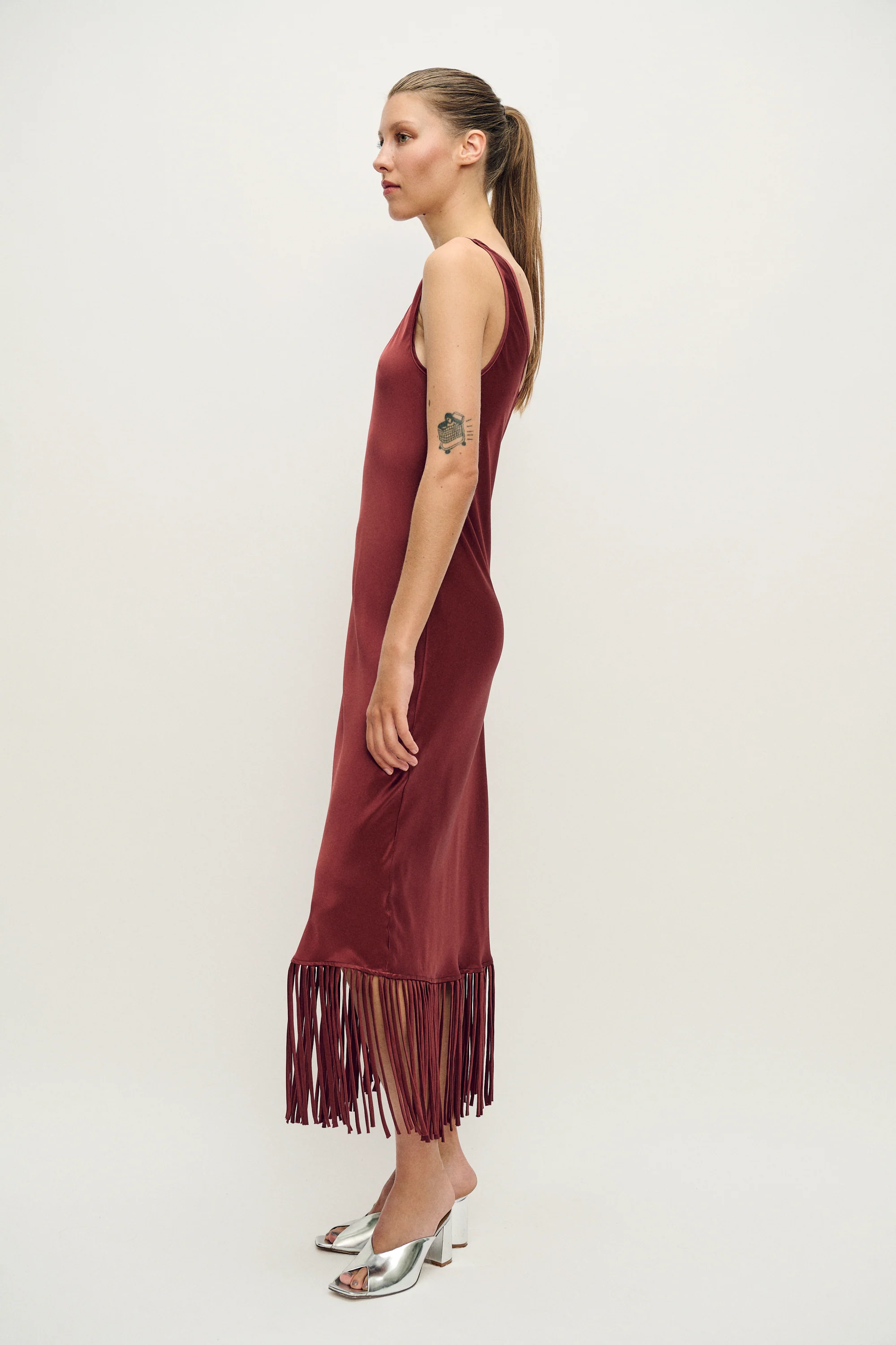 Fringe Scoop Neck Dress Canyon - Image 3