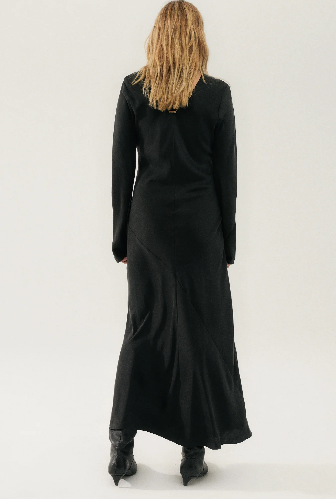 Full Sleeve Bias Dress Black - Image 5
