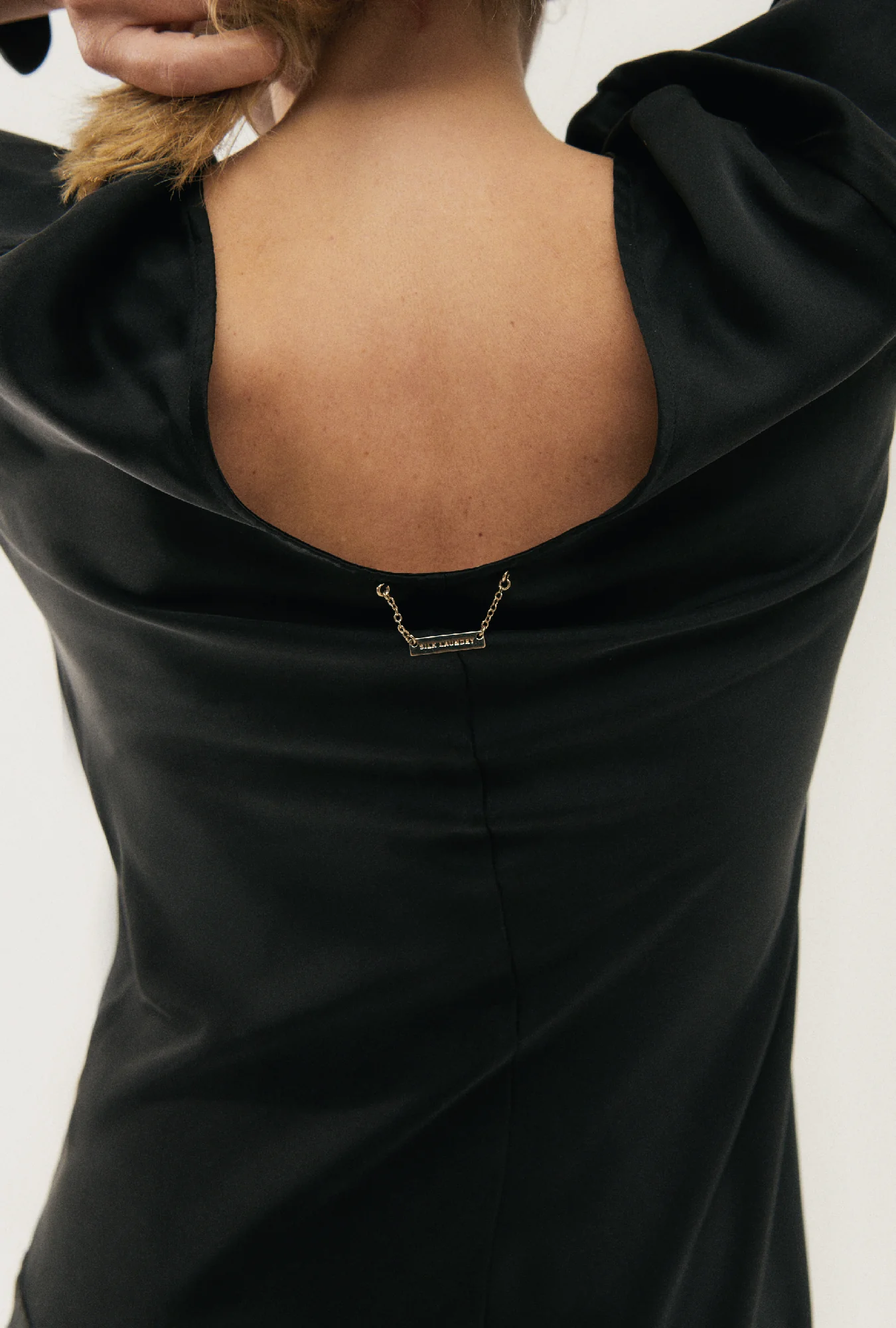 Full Sleeve Bias Dress Black - Image 6