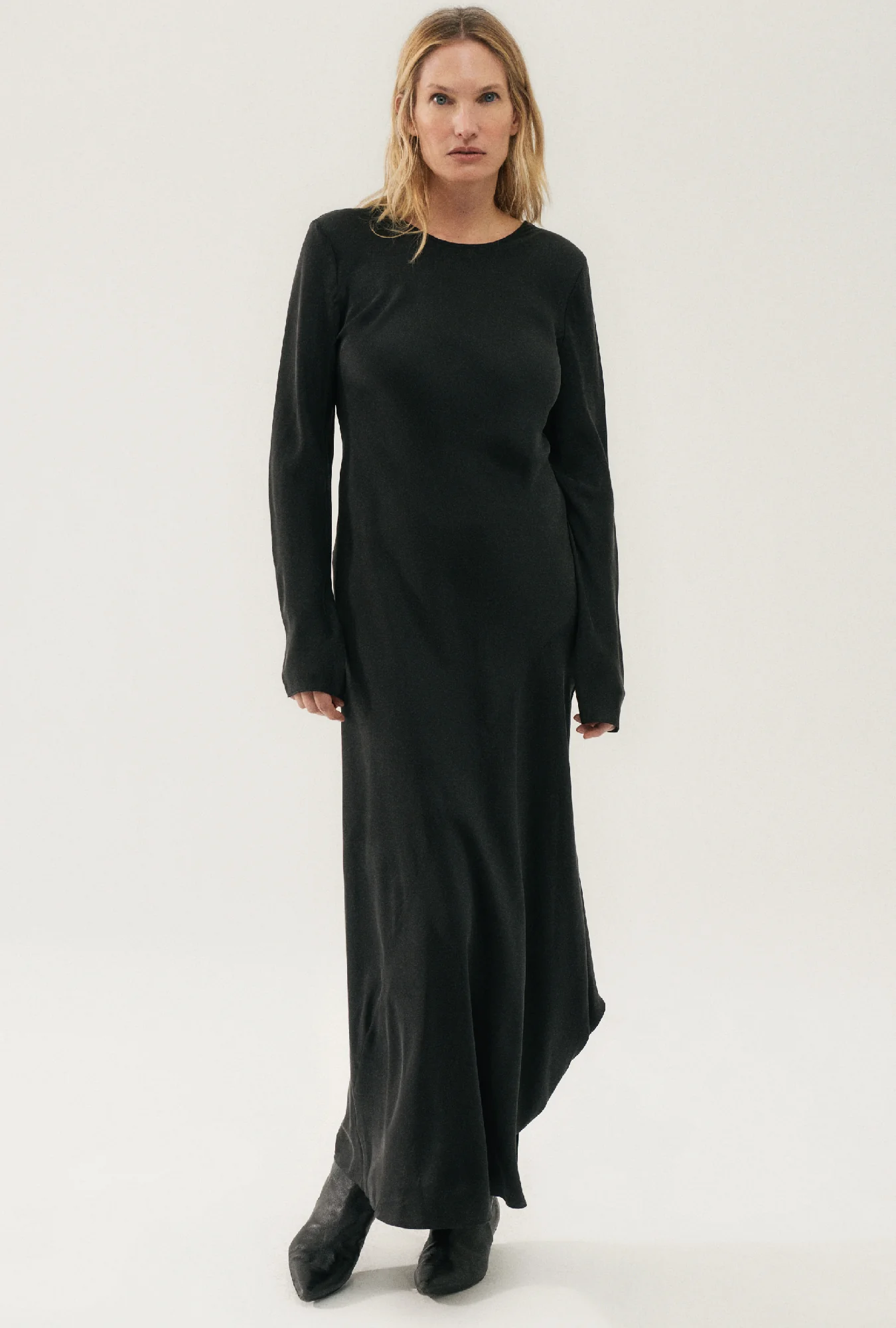Full Sleeve Bias Dress Black - Image 8