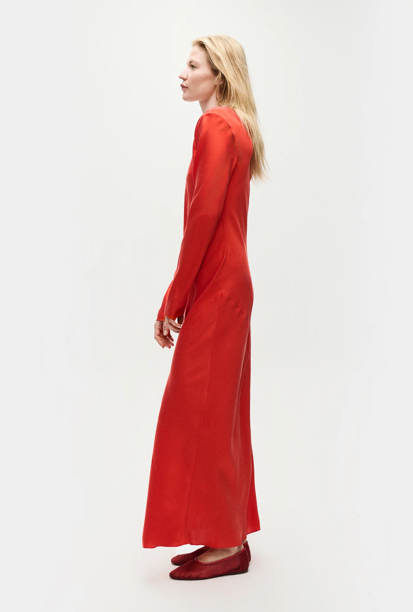 Full Sleeve Bias Dress Geranium - Image 3