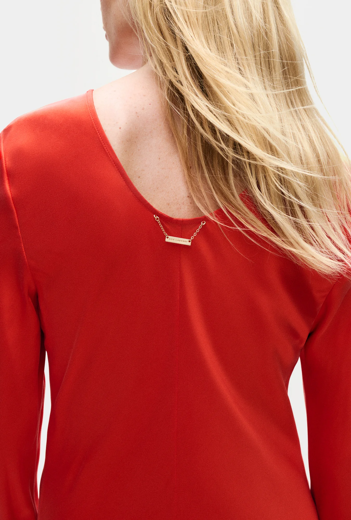 Full Sleeve Bias Dress Geranium - Image 5