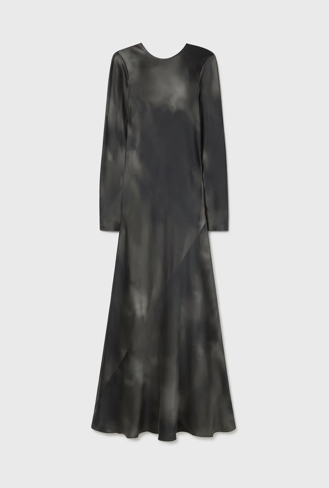 Full Sleeve Bias Dress Smoke