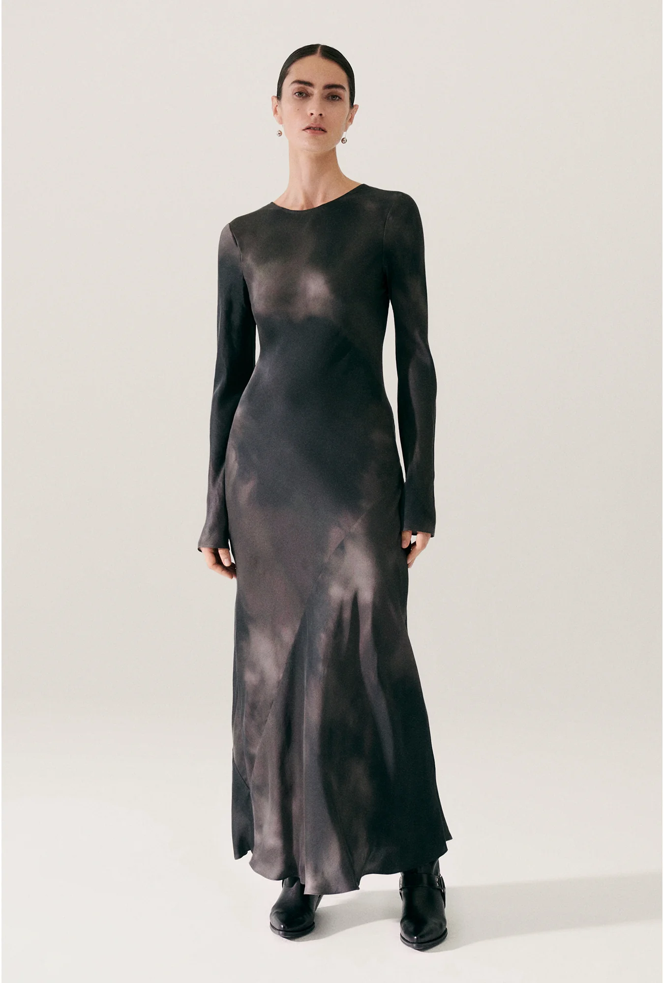 Full Sleeve Bias Dress Smoke - Image 3