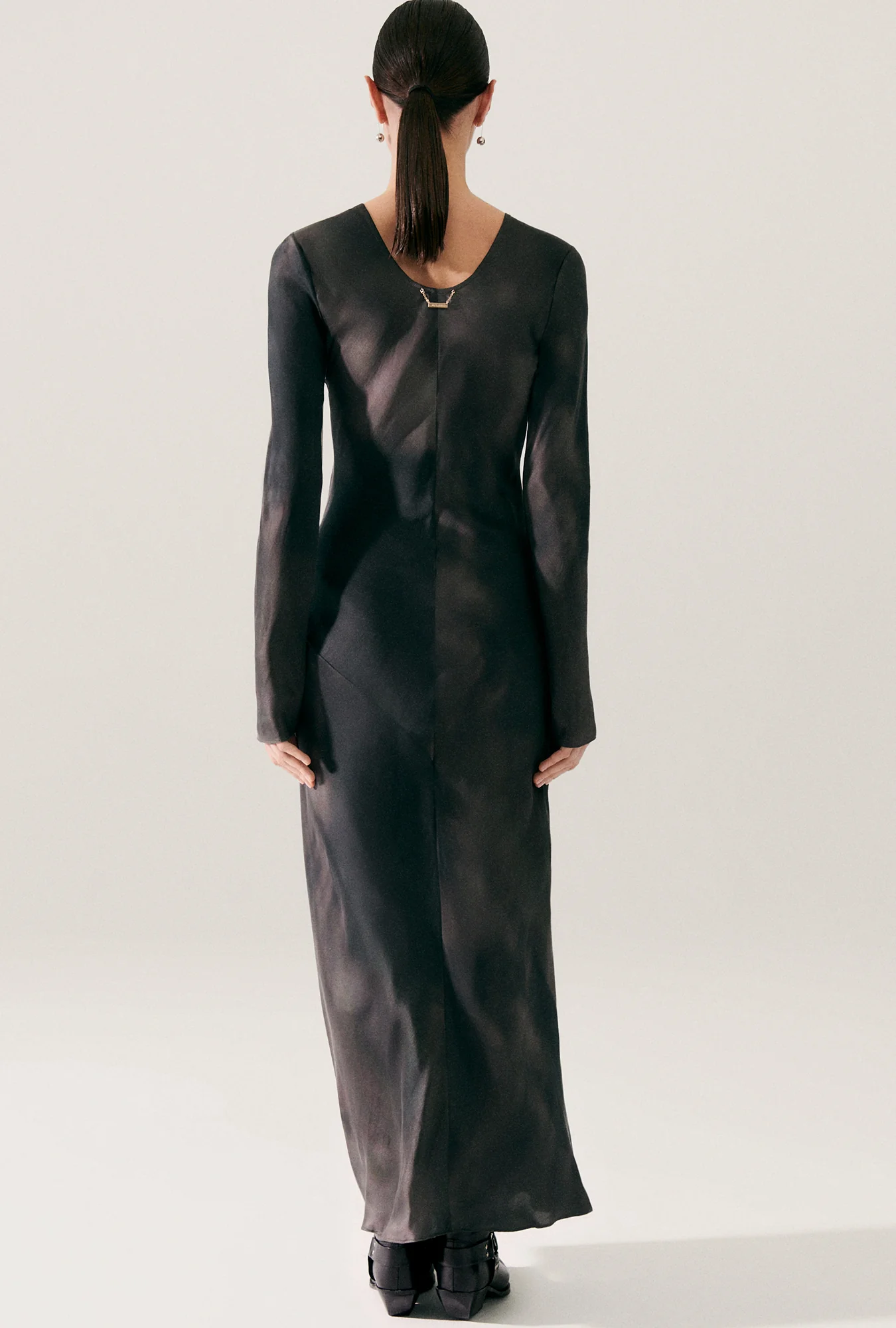 Full Sleeve Bias Dress Smoke - Image 4