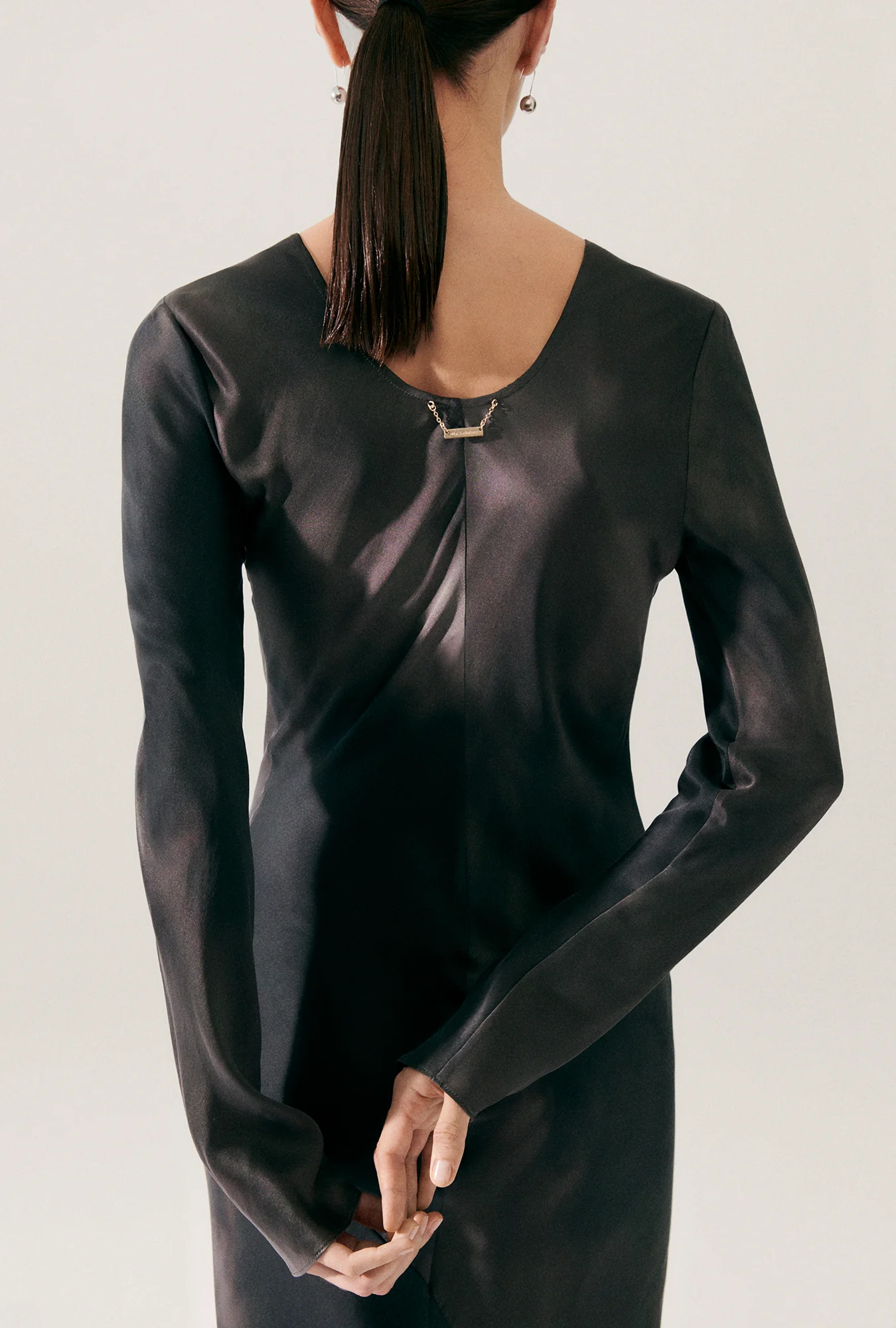 Full Sleeve Bias Dress Smoke - Image 5