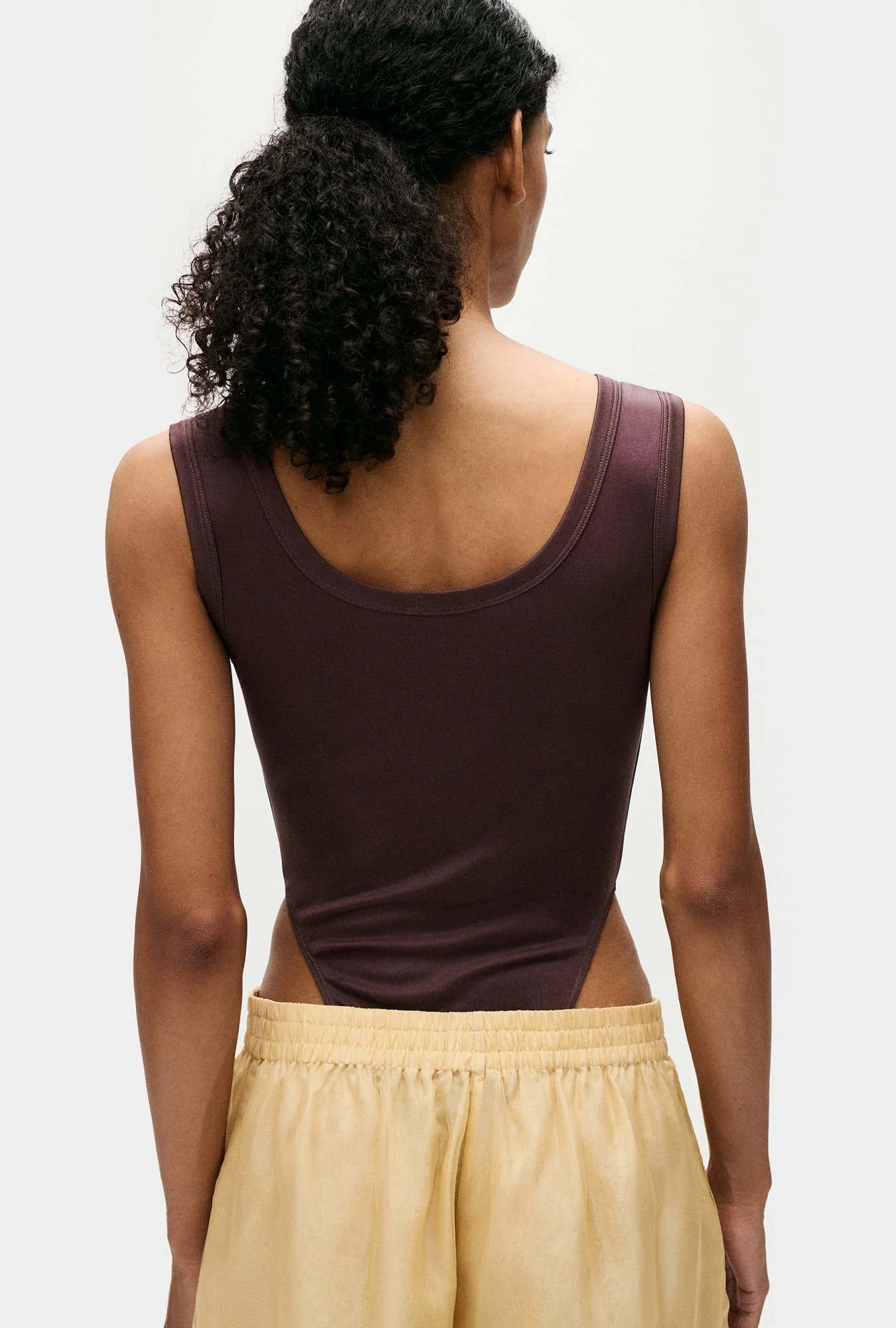 Jersey Modal Cutaway Bodysuit Cacao - Image 3