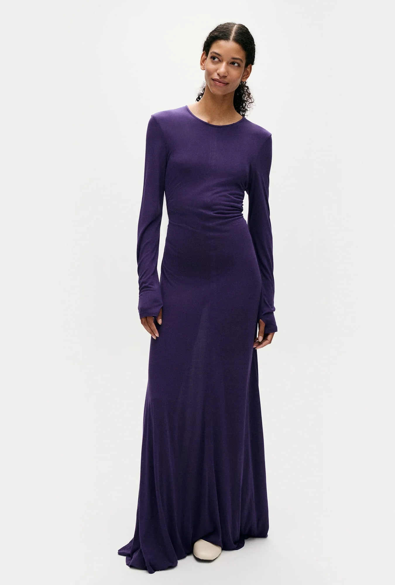 Jersey Modal Cutaway Dress Nightshade - Image 2
