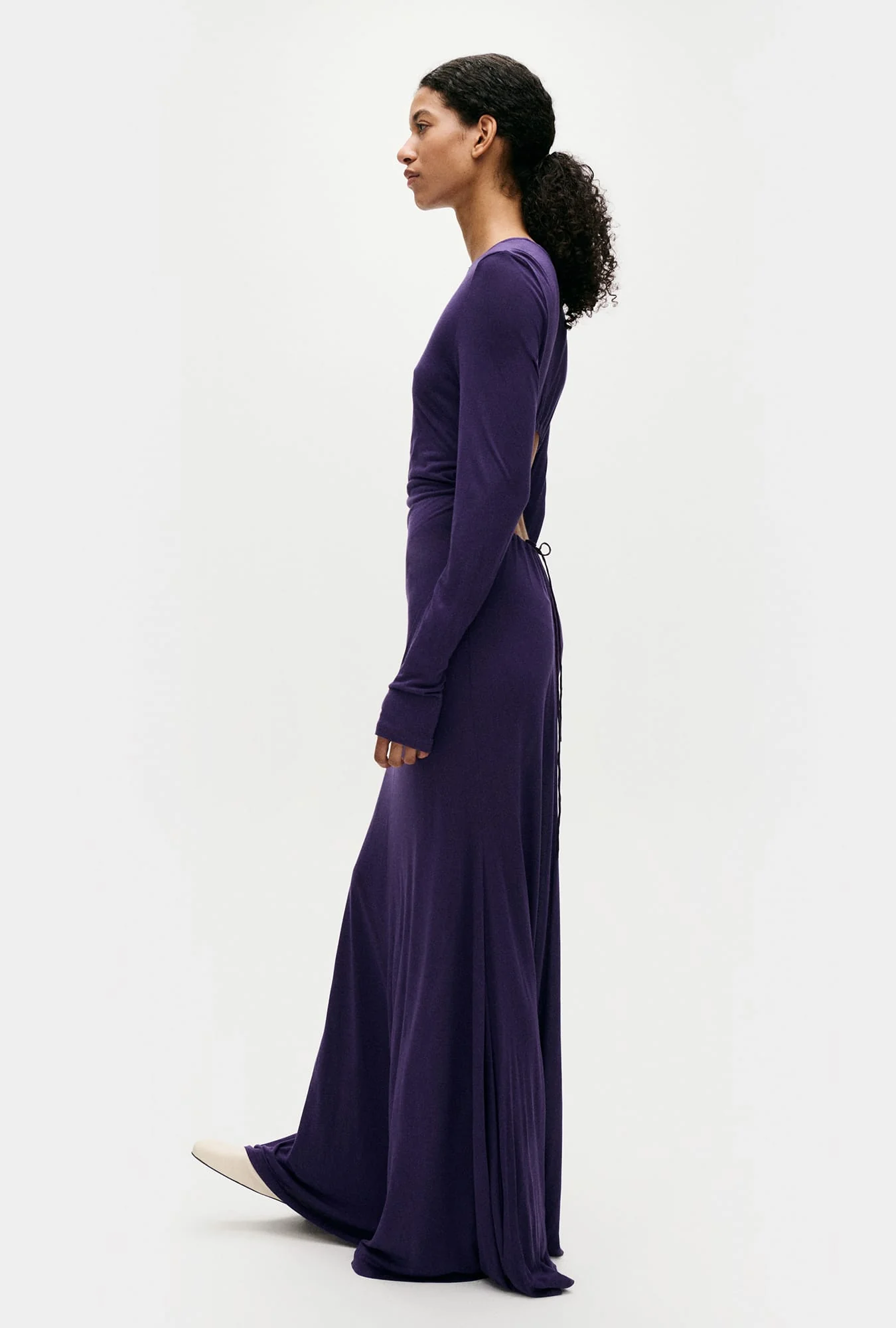 Jersey Modal Cutaway Dress Nightshade - Image 4
