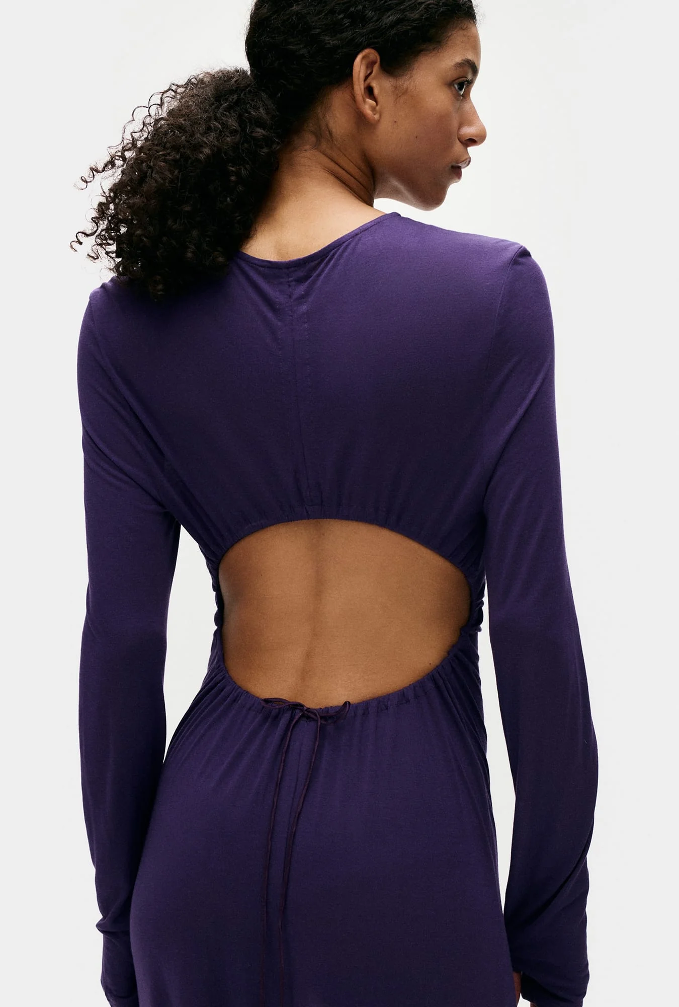 Jersey Modal Cutaway Dress Nightshade - Image 5