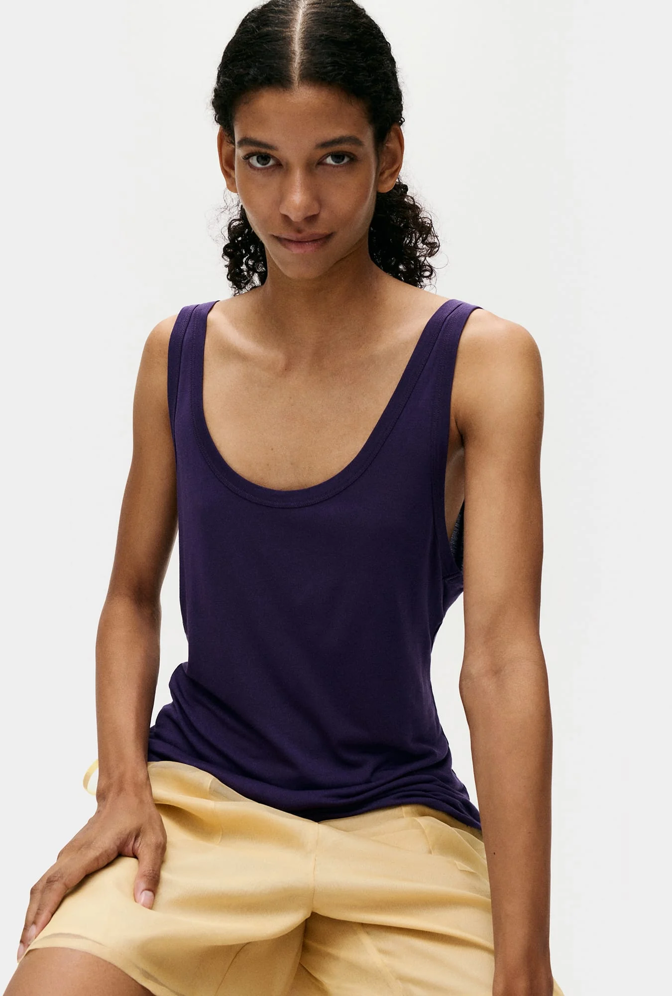 Jersey Modal Scoop Tank Nightshade - Image 2