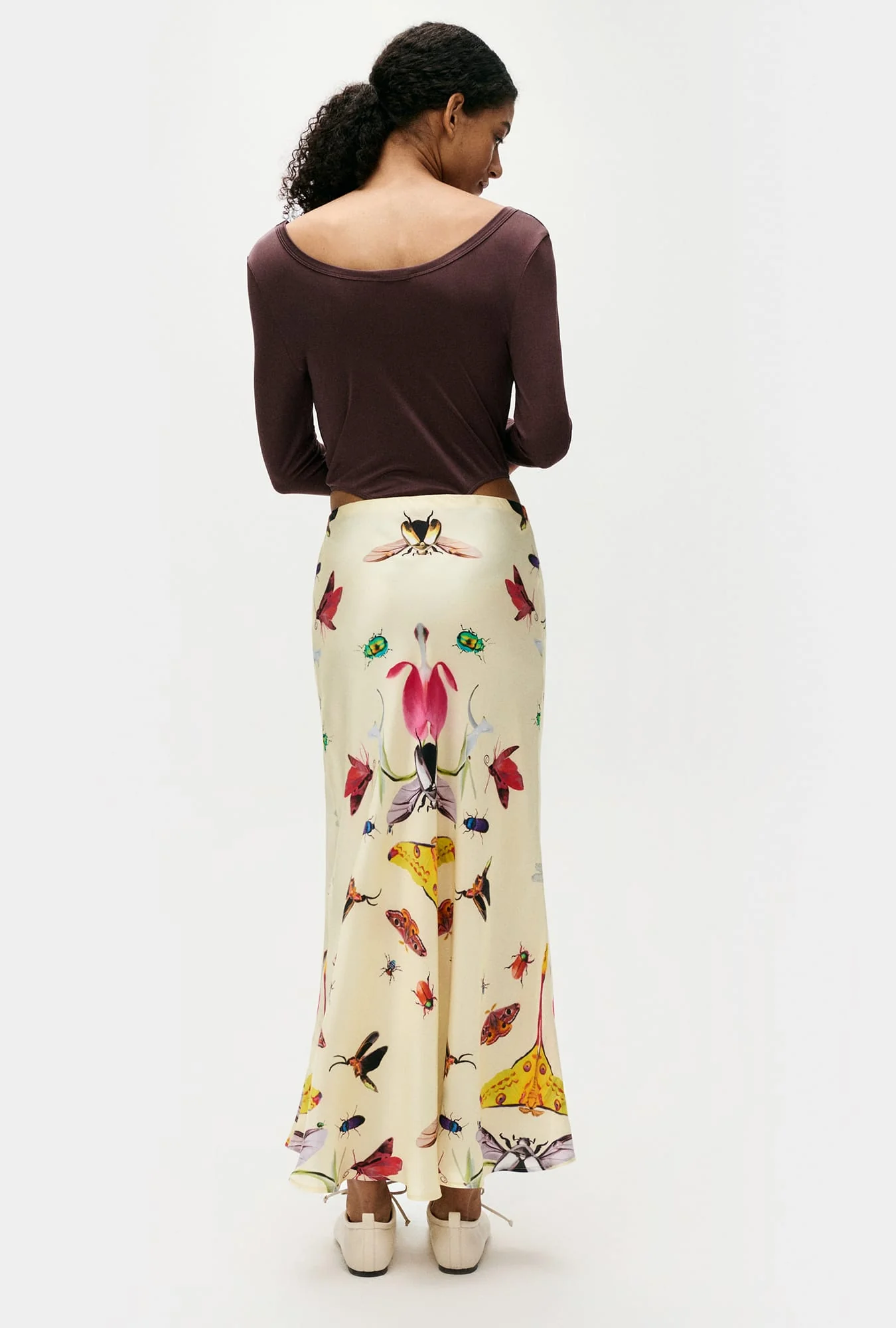 Long Bias Cut Skirt Insects - Image 3