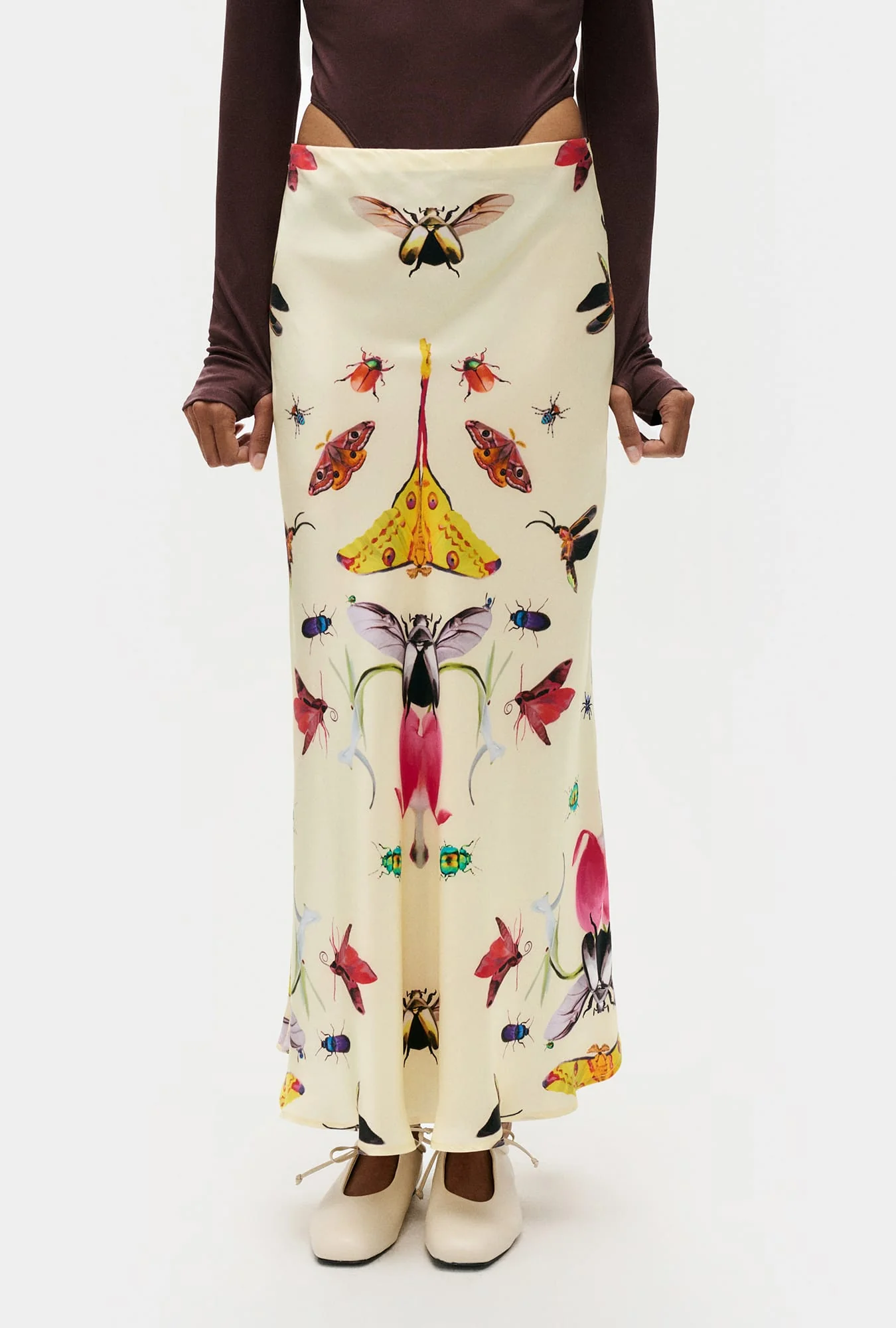 Long Bias Cut Skirt Insects - Image 4