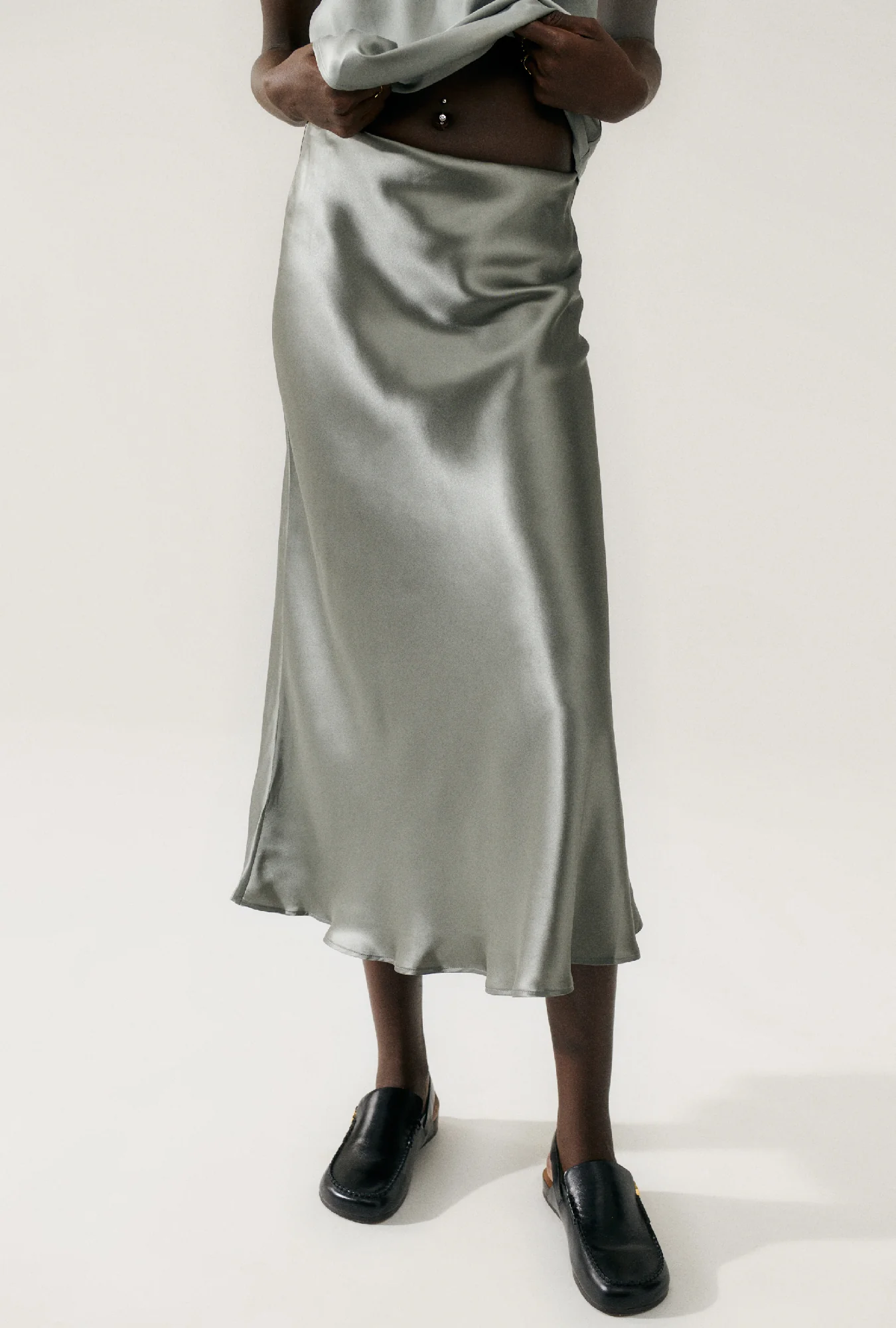 Long Bias Cut Skirt Moon - Image 4