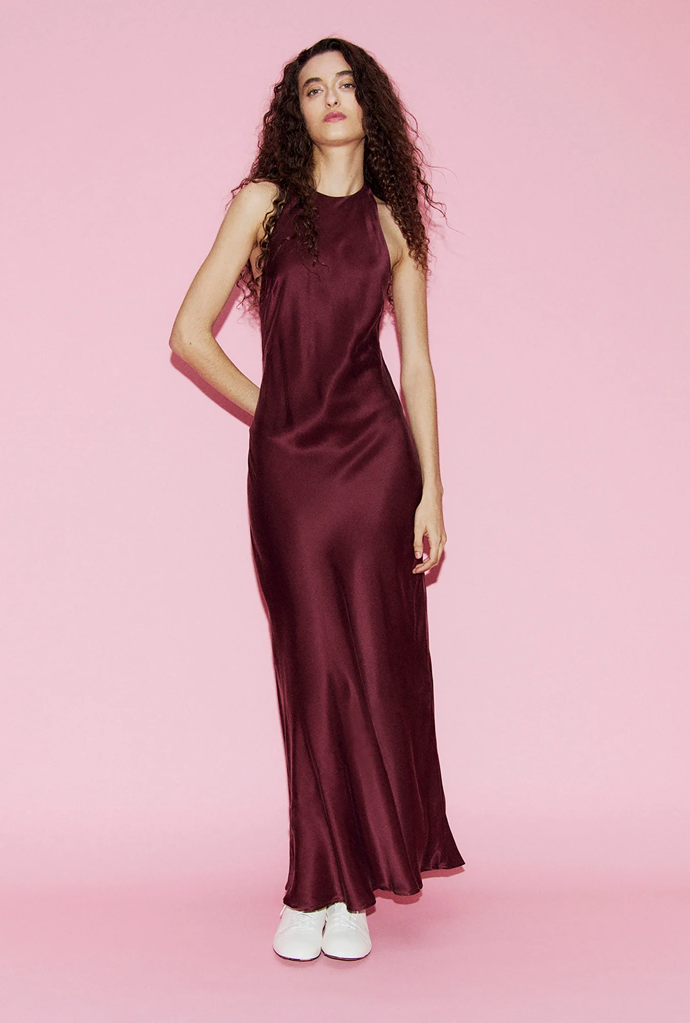 Long Halter Dress Deadleaf - Image 2