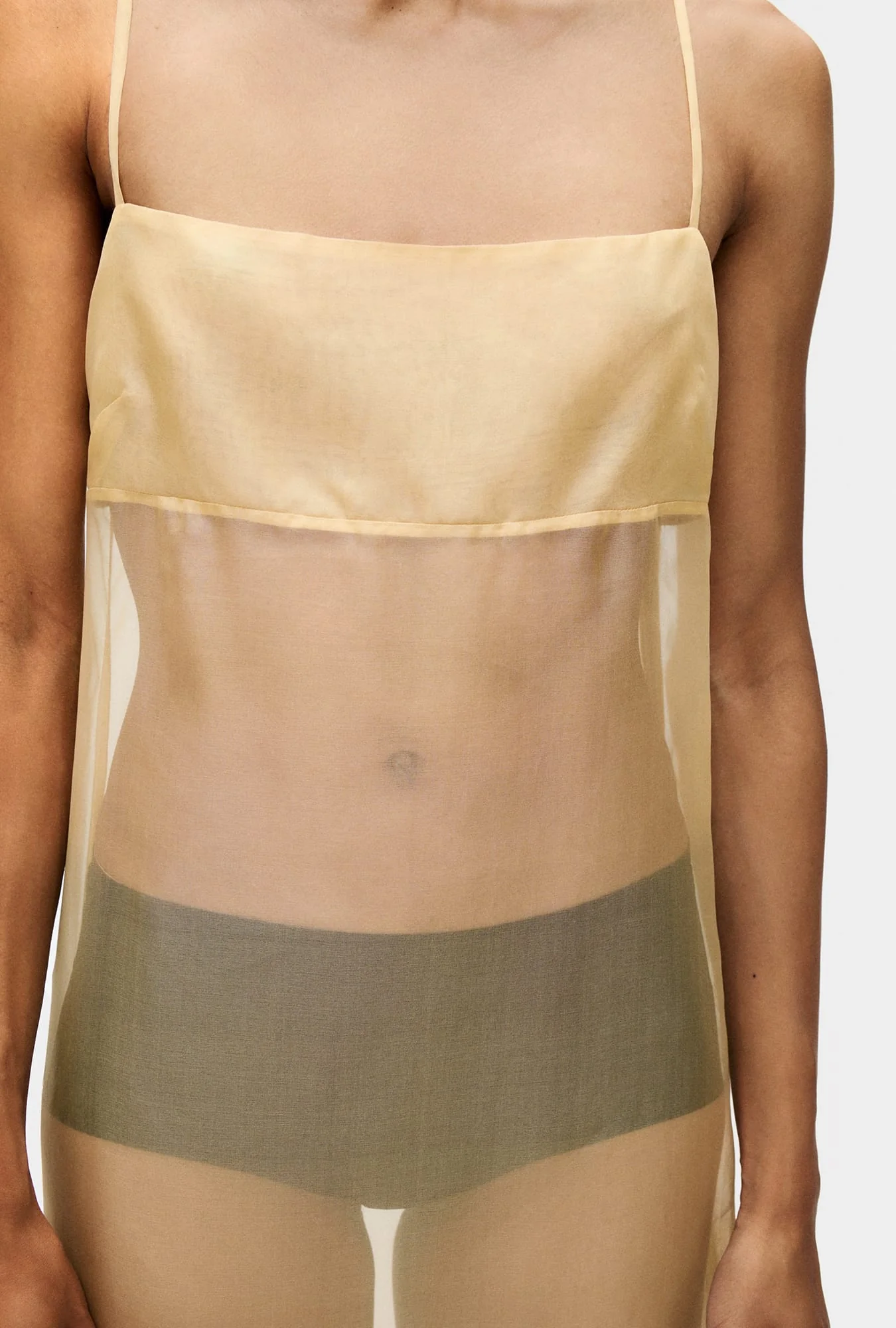 Organza A-Line Dress Beige - Image 5