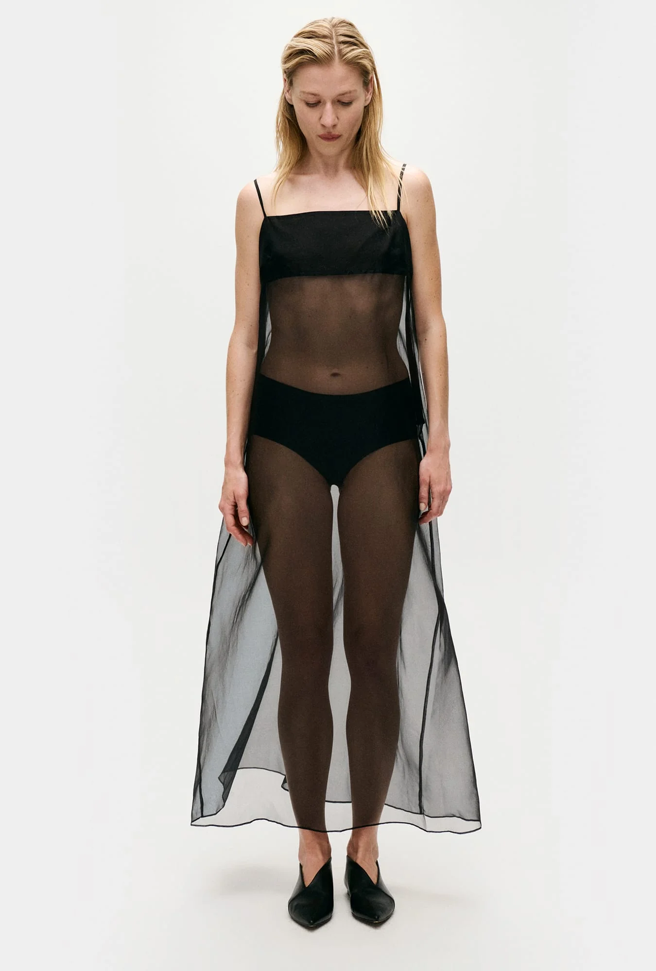 Organza A-Line Dress Black - Image 2