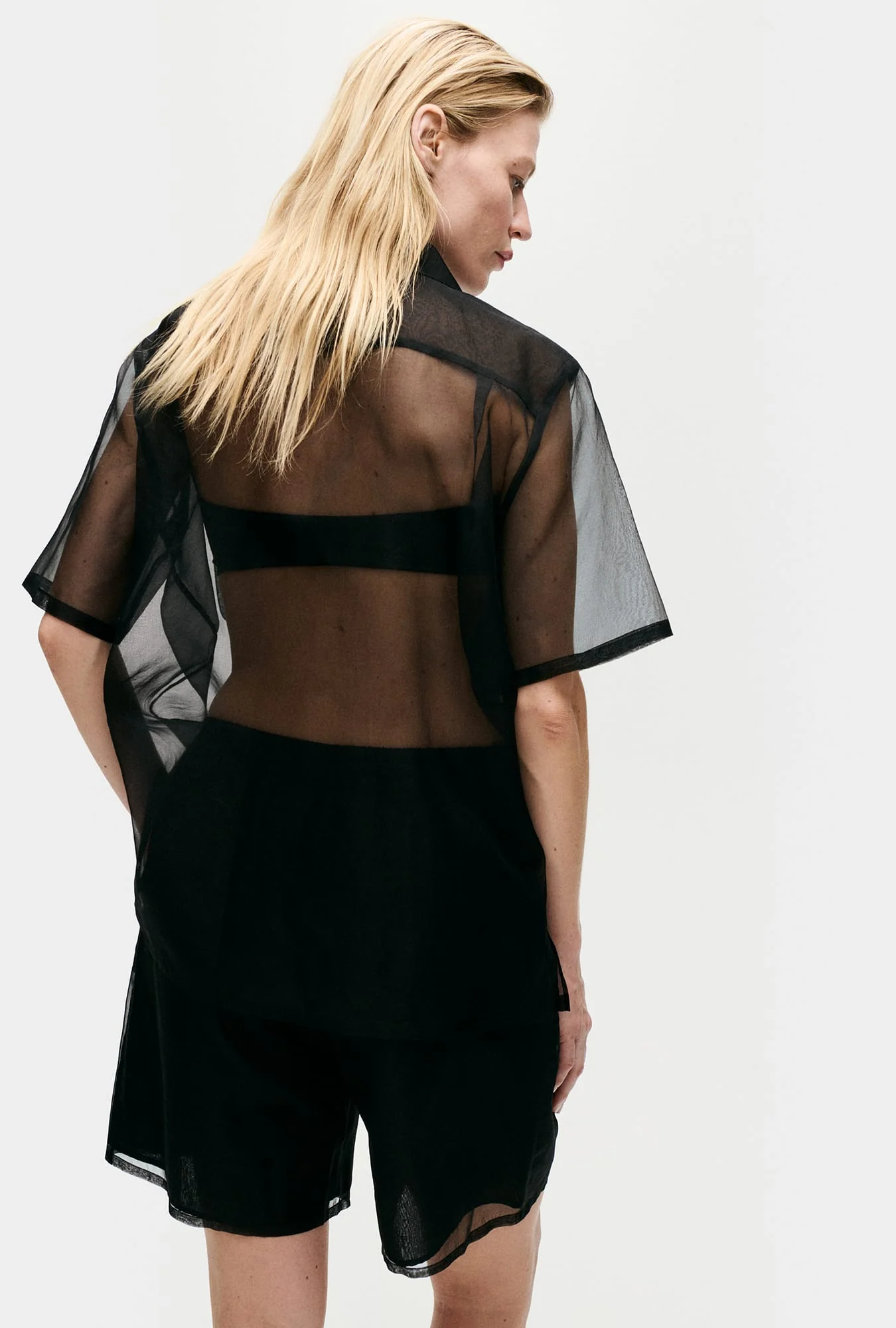 Organza Camp Shirt Black - Image 3