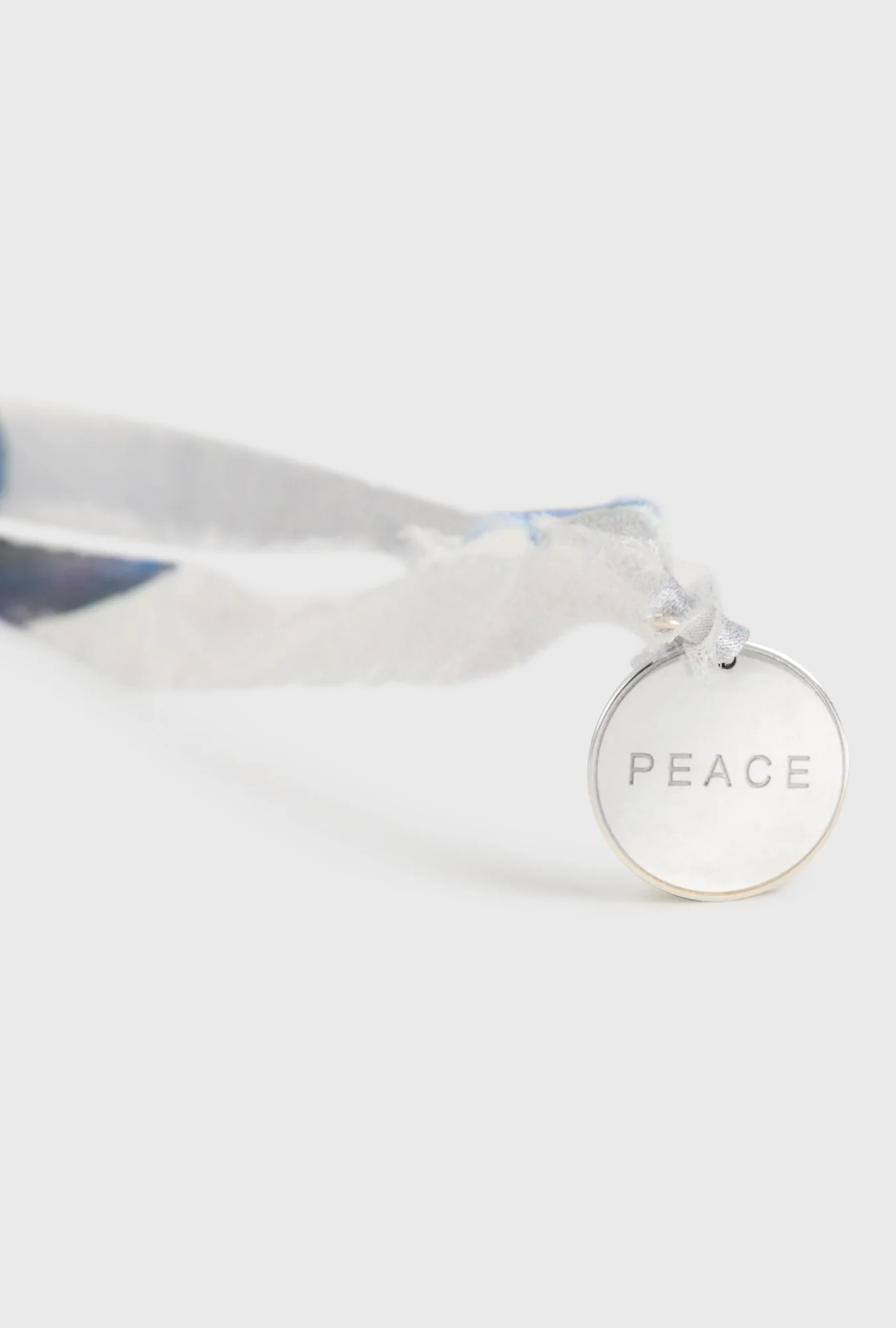 Peace Charm Necklace Silver - Image 2