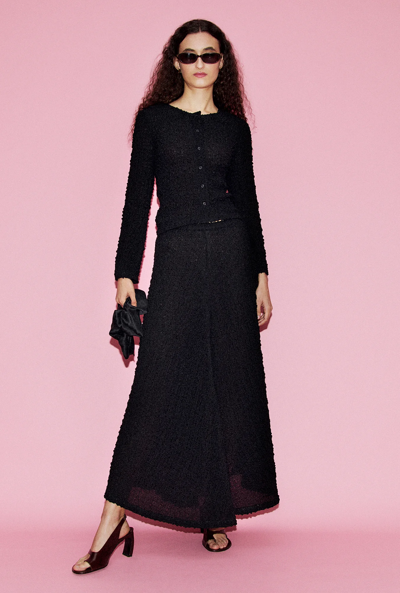 Pebble Long Sleeve Elena Top Black - Image 2