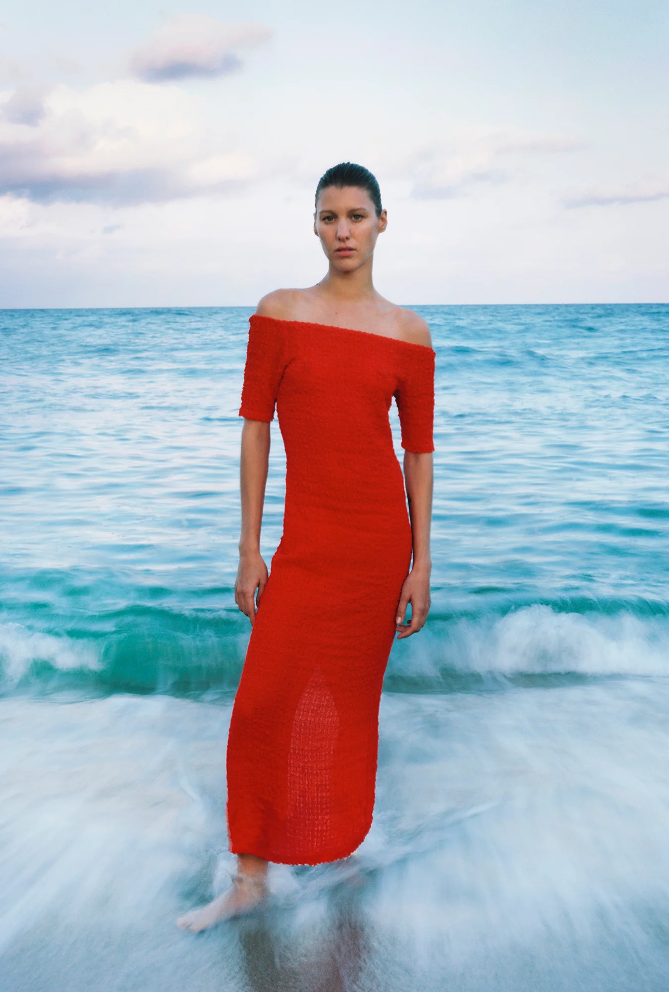 Pebble Off The Shoulder Dress Snapper - Image 2