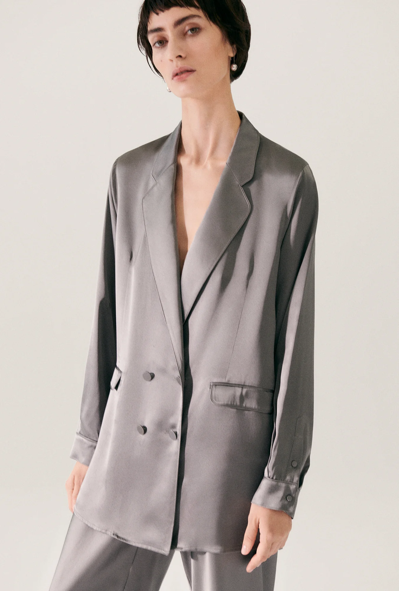 Relaxed Blazer Grey Pearl - Image 2